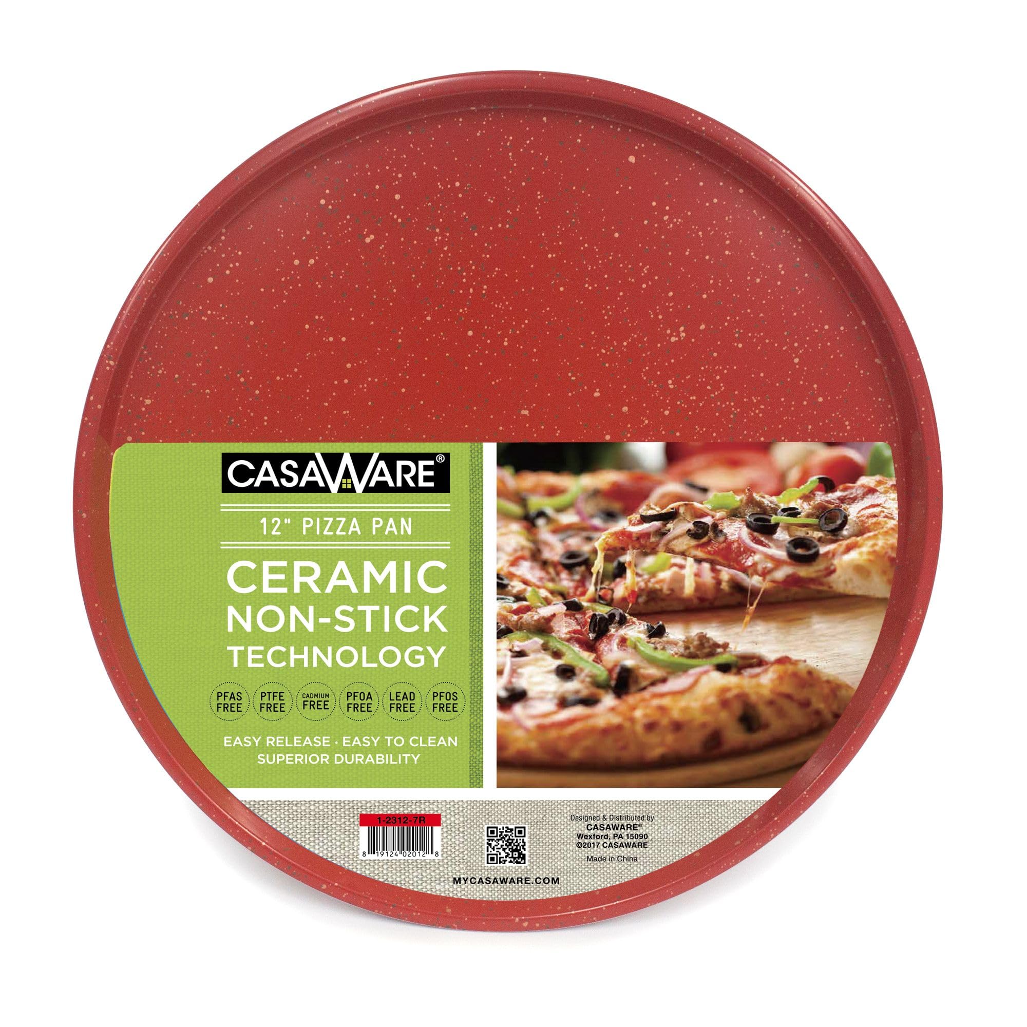 Casaware Pizzabaking Pan 12-Inch (Red Granite)