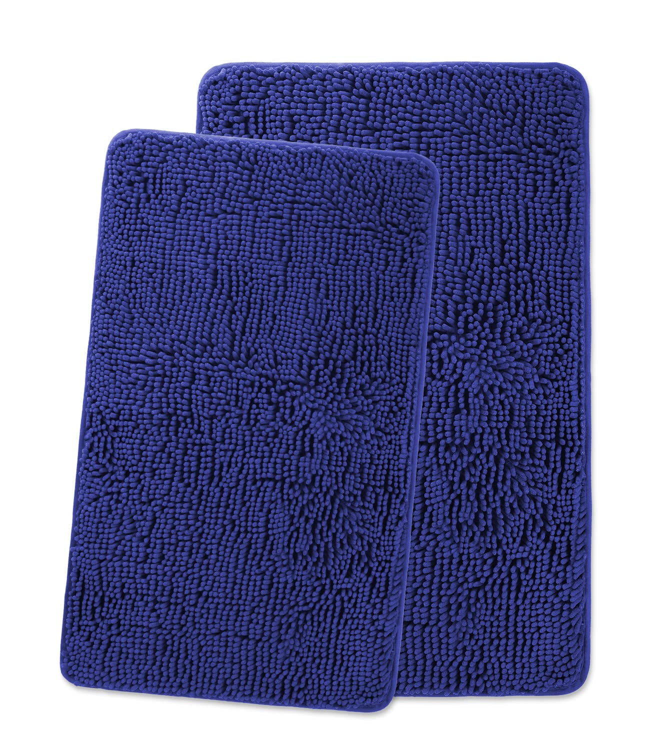 Yeaban Royal Blue Bathroom Rugs Sets 2 Piece - Thick Chenille Bath Mats | Absorbent And Washable Bath Rug Non-Slip, Plush And So