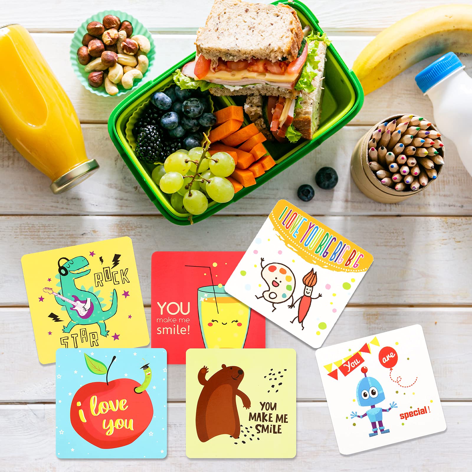 Teling 120 Pieces Lunch Box Notes For Kids Cute Lunchbox Notes For Kindergartners Inspirational And Motivational Kids Lunch Box