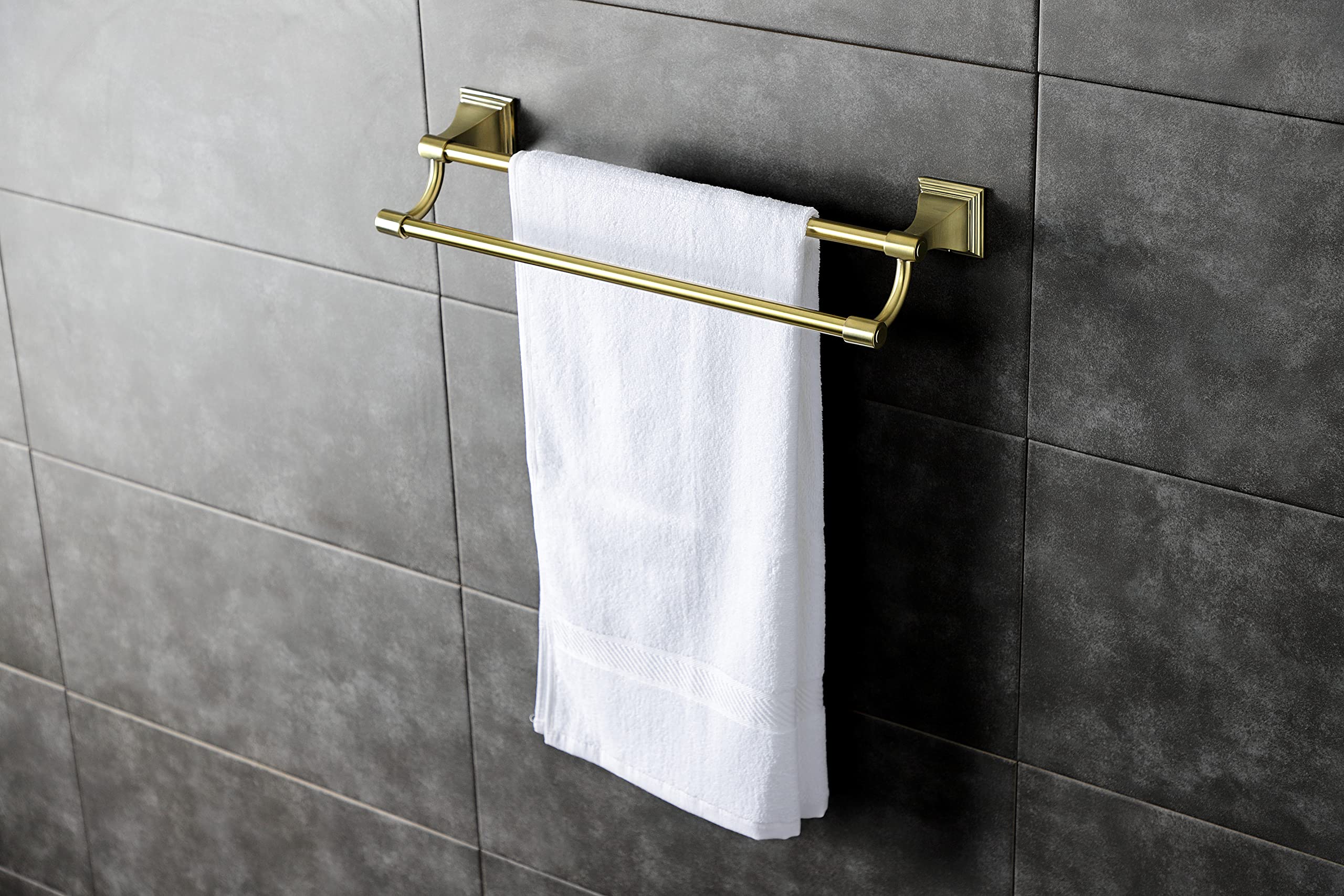 Kingston Brass BAH612318BB Monarch 18-Inch Dual Towel Bar  Brushed Brass