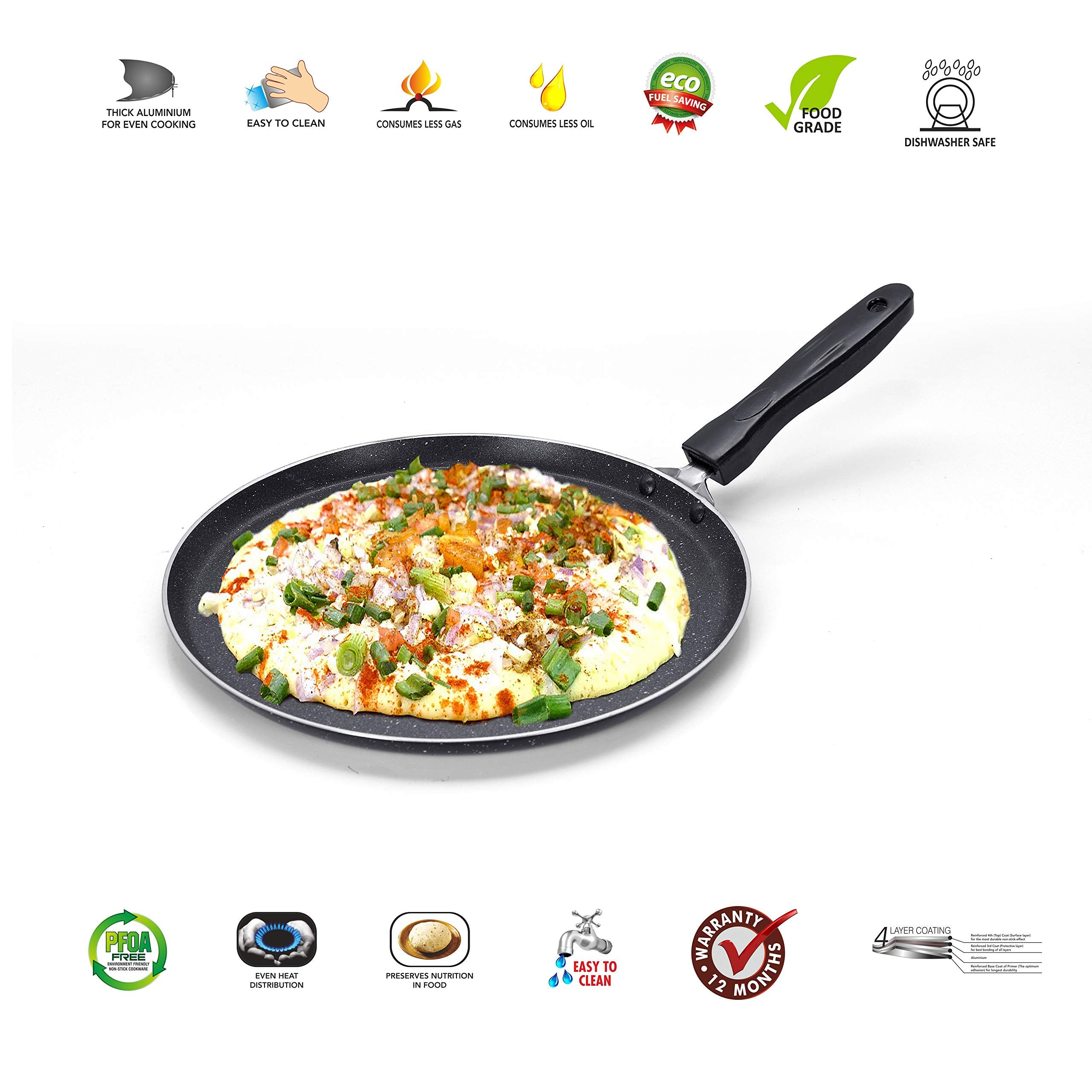 Sumeet Nonstick Sparkle Induction Dosa Tawa 26.5Cm Dia