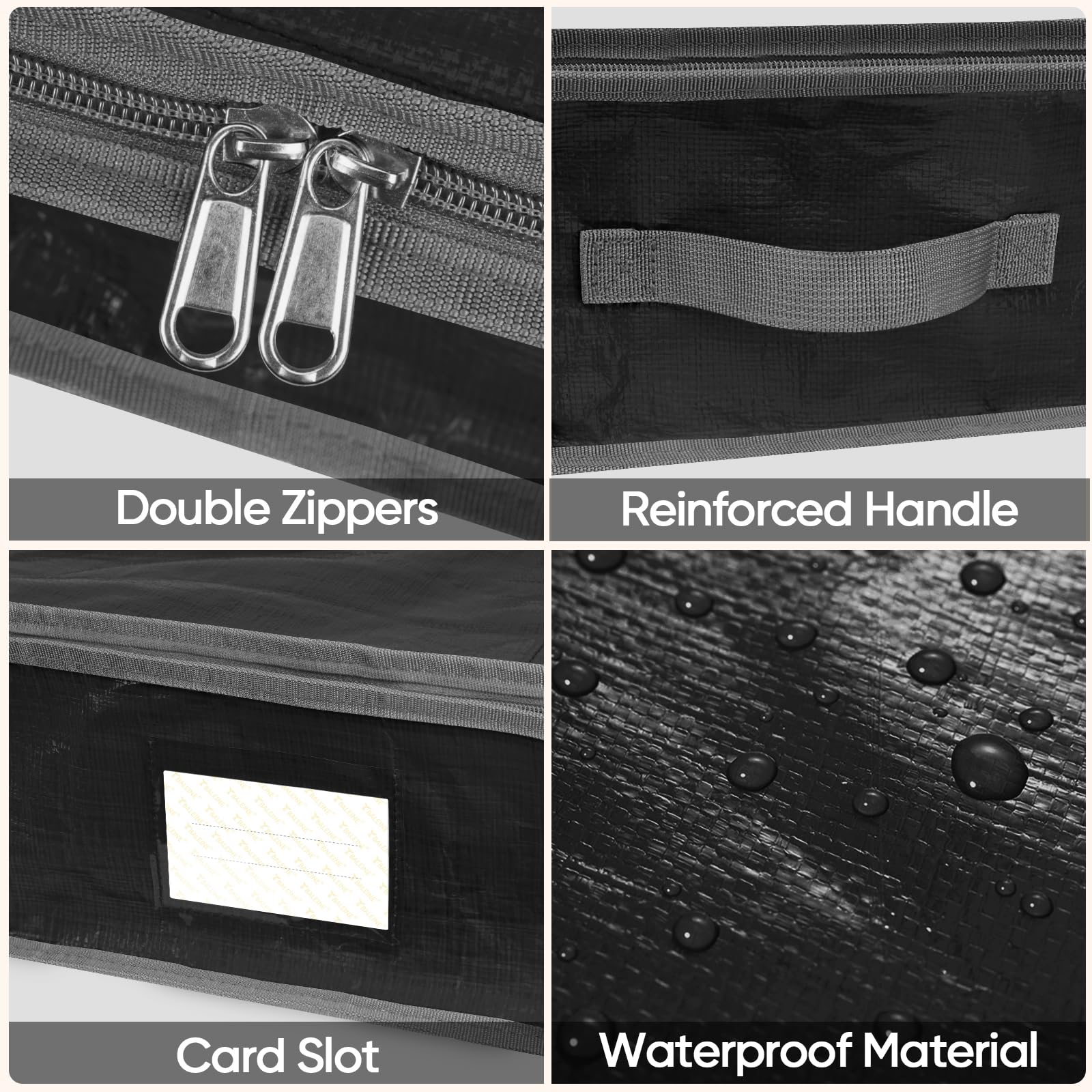 Baleine Soft Christmas Wrapping Paper Storage Bag, 40'' Durable Pe Gift Wrap Storage Bag With Flexible Partitions And Pockets Fo