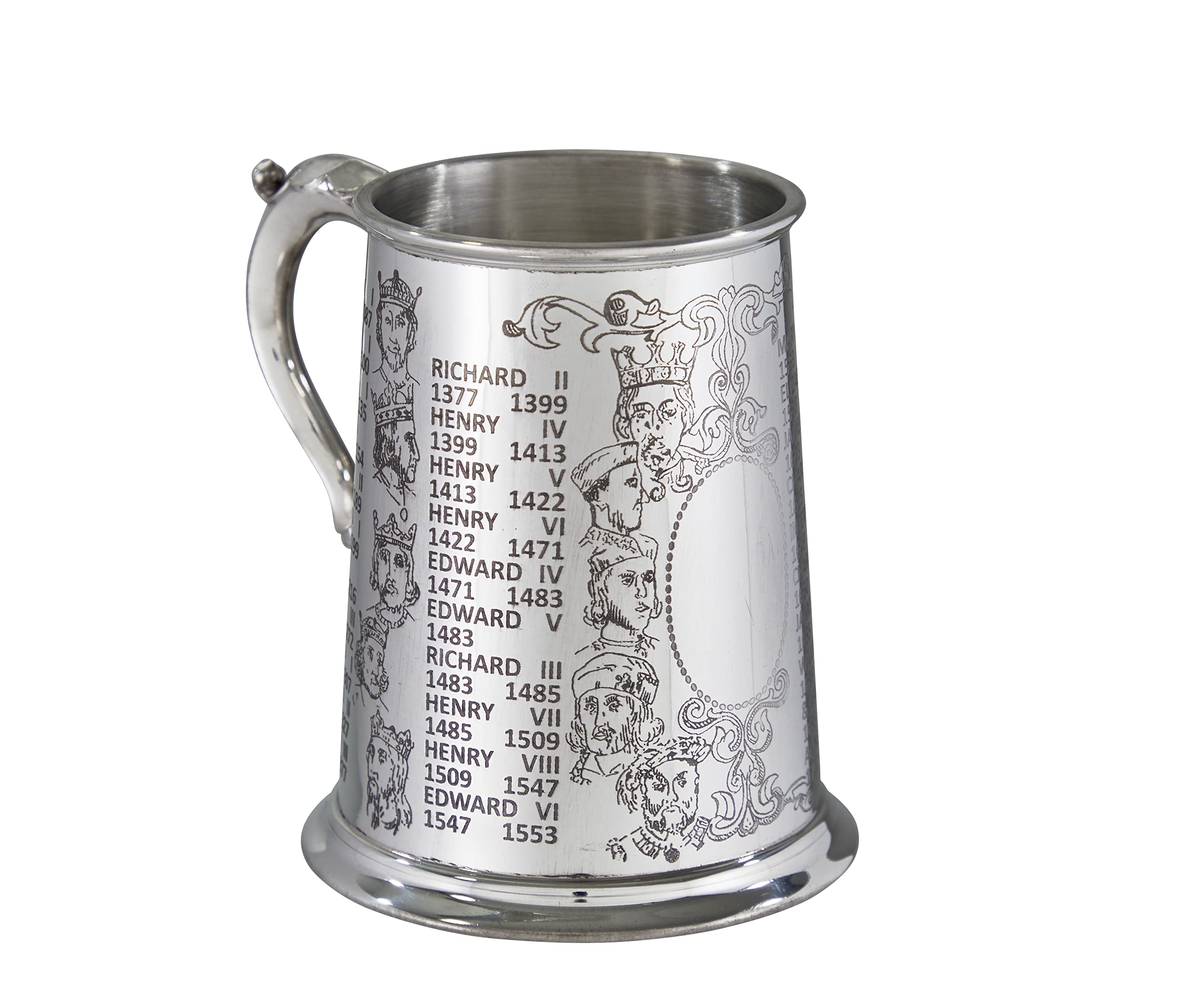 Great Gifts Uk Wentworth Pewter- Kings And Queens Pewter Tankard
