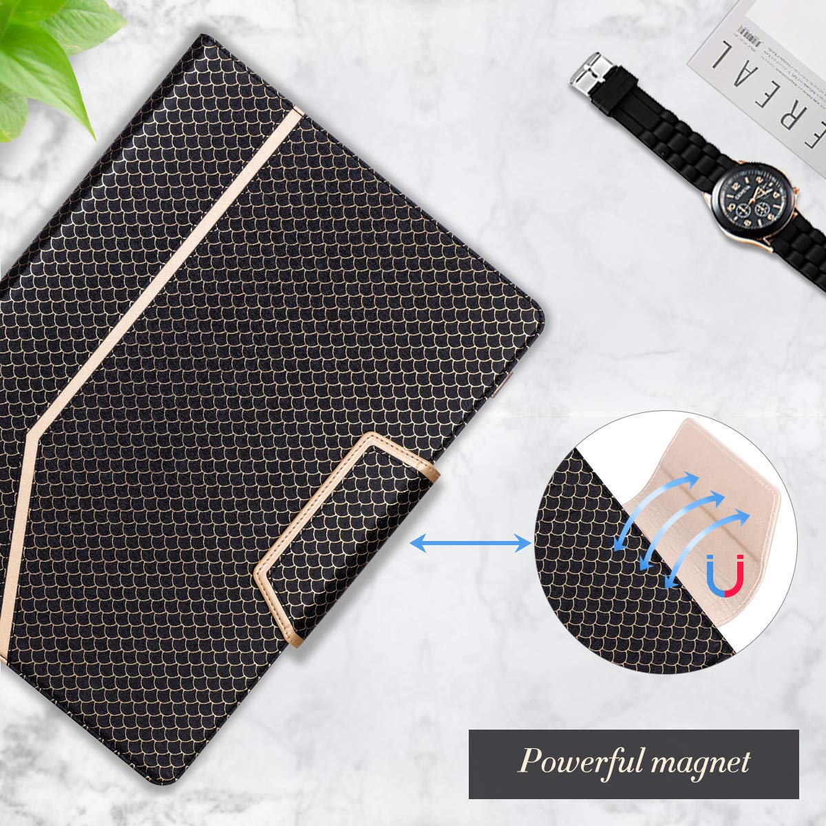 Toplive Padfolio Portfolio Case, Conference Folder Executive Business Padfolio With Document Sleeve,Lettera4 Size Clipboard,Busi