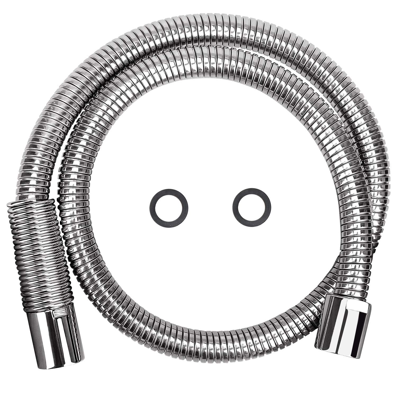 COOLWEST Flexible Metal Stainless Steel Hose 44 Inch for All Commercial Pre-Rinse Kitchen Sink Faucets Flexible Hose Replacement