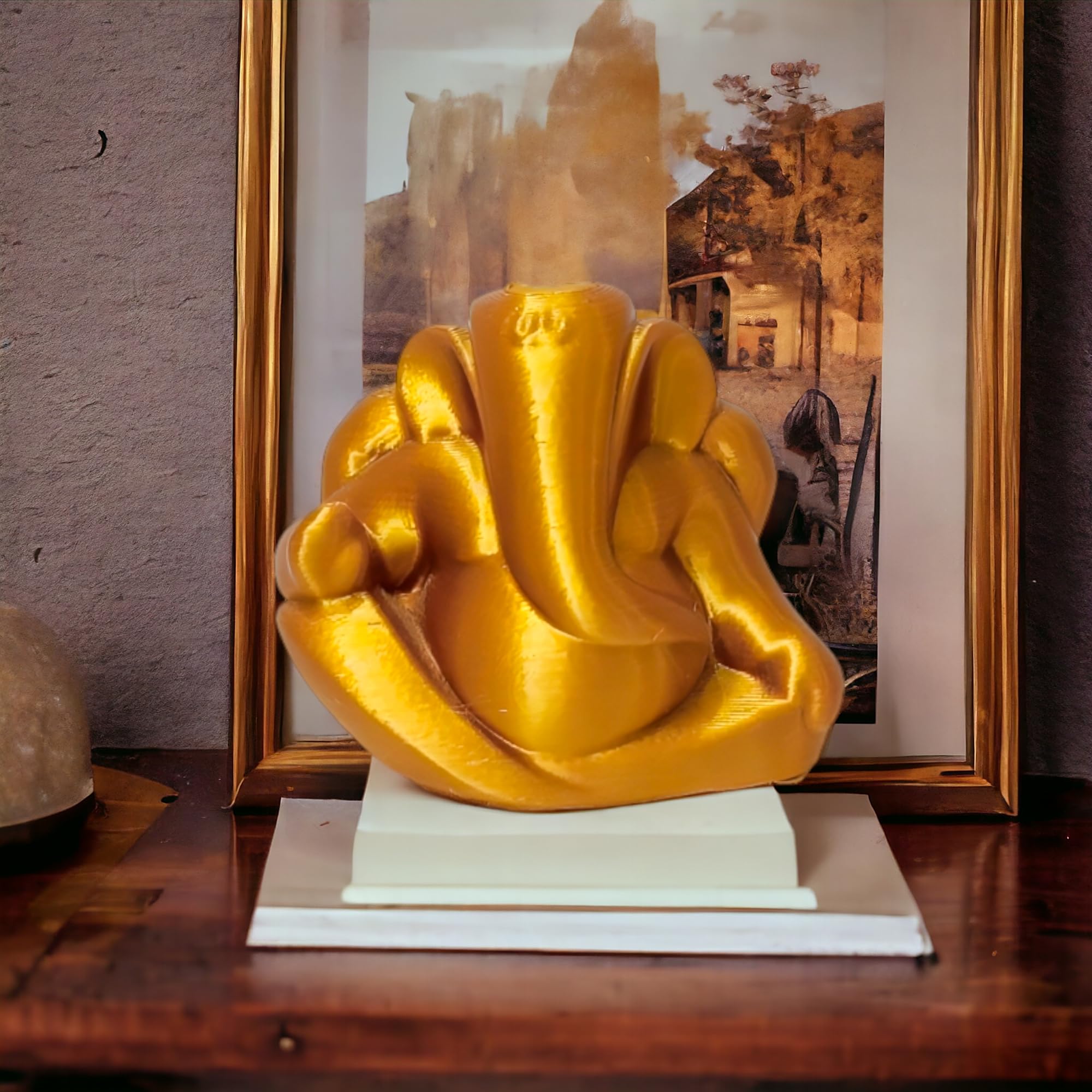 A3Dg Handcrafted Ganesh Statue For Home Decor  Elegant Lord Ganesha Idol For Living Room, Office, Or Pooja Room | Spiritual And
