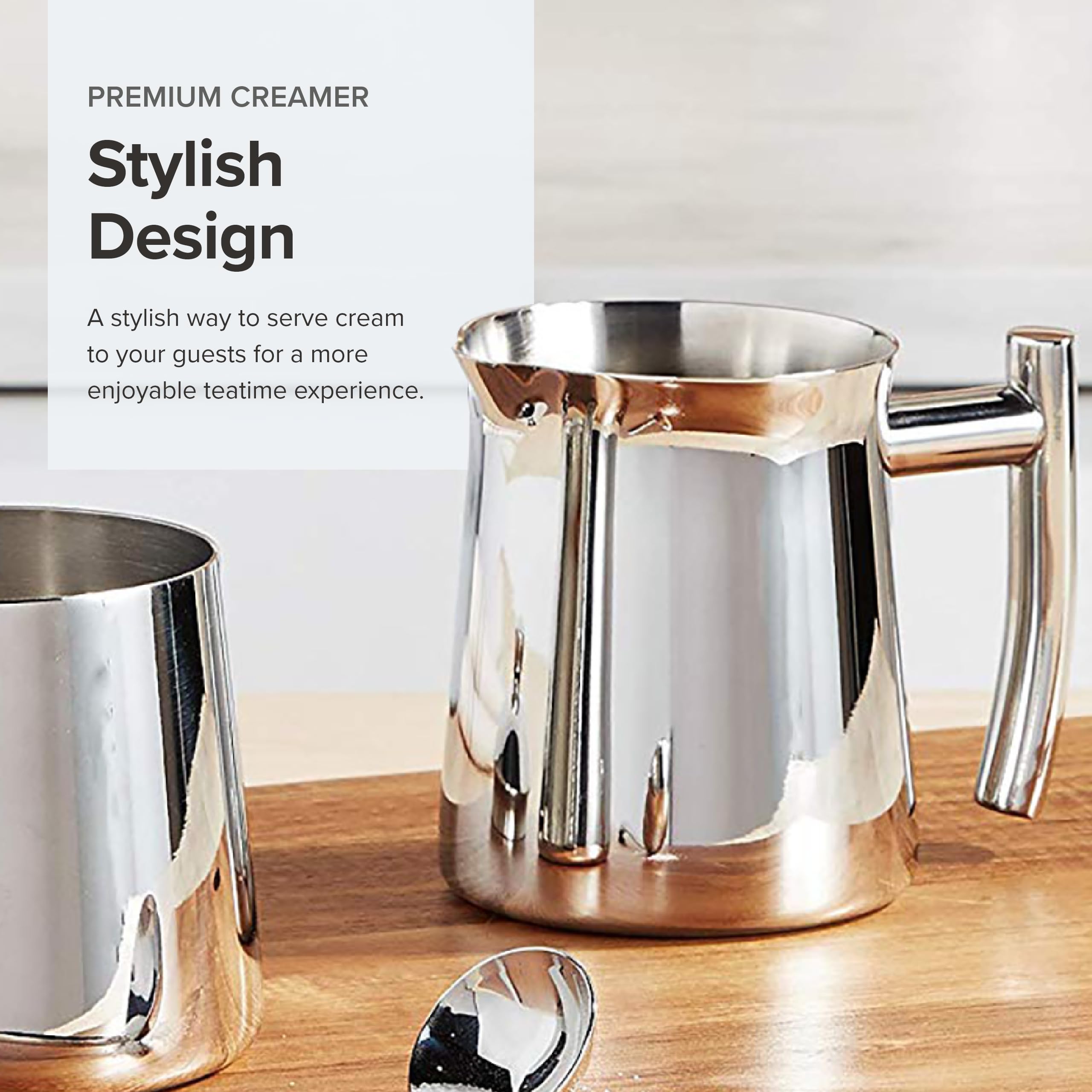 Frieling Usa 18/10 Stainless Steel Creamer/Frothing Pitcher - Stainless Pitcher - Metal Pitcher With Handle - Coffee Creamer Con