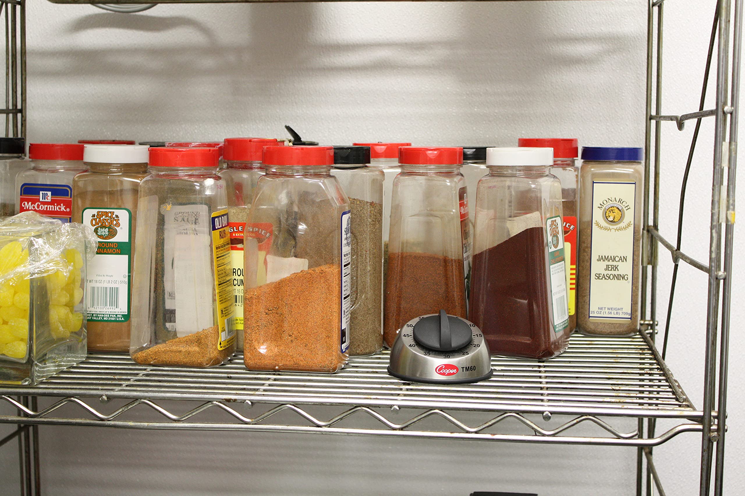 Cooper-Atkins Tm60-0-8 Stainless Steel Long Ring 60 Minute Mechanical Timer, 0 To 60 Minutes Unit Range