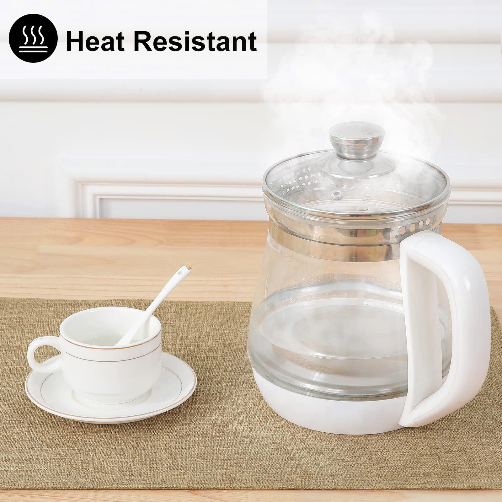 Homing Flaxen Cloth Placemats Set Of 6 - Cotton Linen Blend Washable Dining Table Mats For Indoors & Outdoors, Easy To Clean, 13