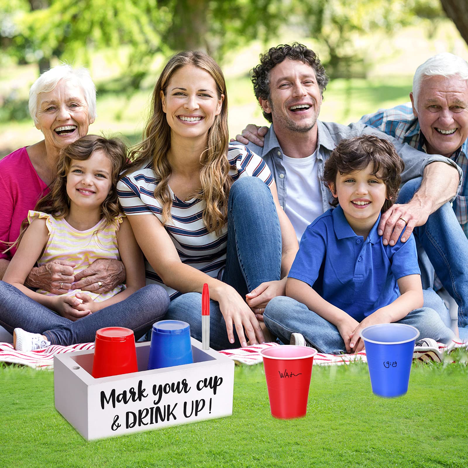 Double Single Cup Holder With Marker Slot Mark Your Cup And Drink Up Cup Holder Party Cup Organizer Drink Dispensers For Parties