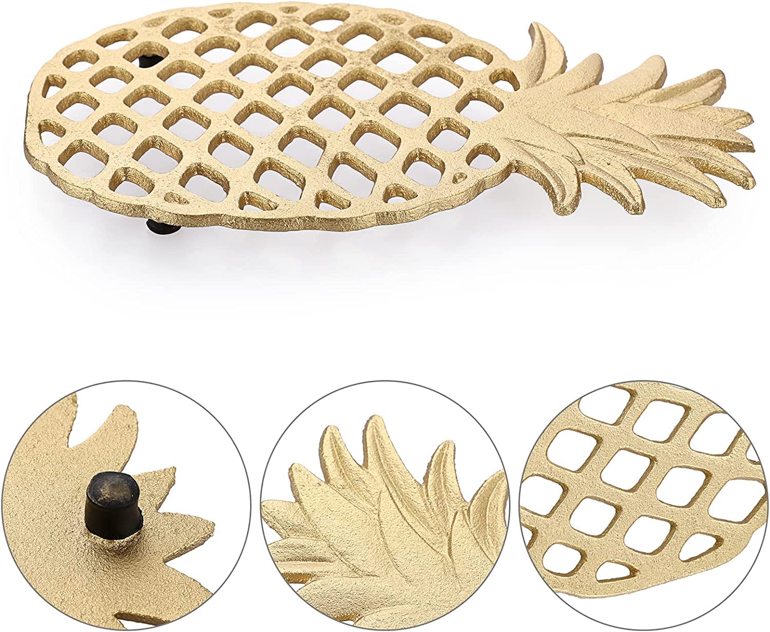 Mechwares Cast Iron Trivet - Decorative Metal Trivets For Kitchen Dining, Hot Dishes, Hot Pot Holder - Heat Resistant Teapot Tri