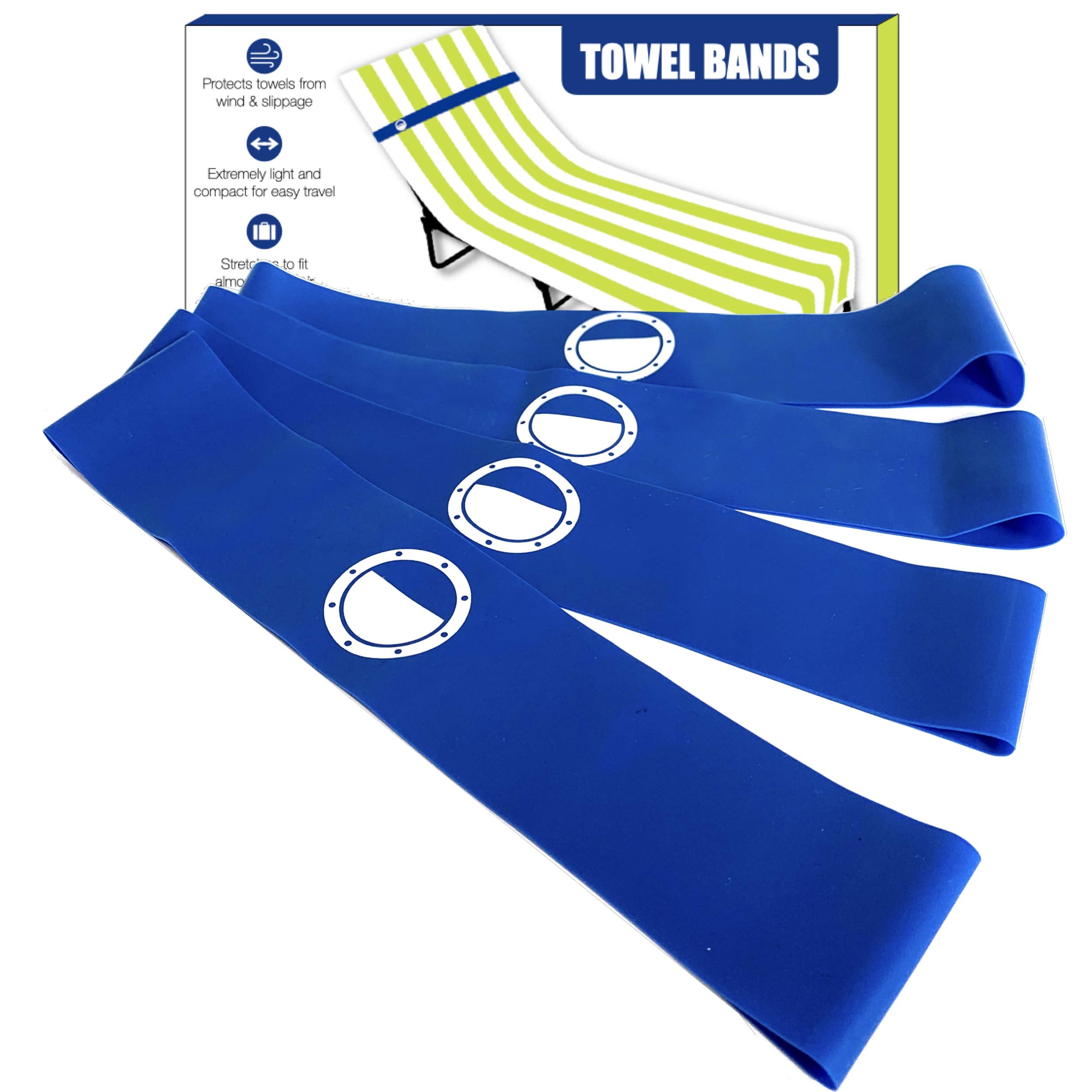 Cruise On Towel Bands for Cruise Chairs (4 Pack), Better Alternative to Towel Clips for Beach, Pool & Ships, Essential for 2025 