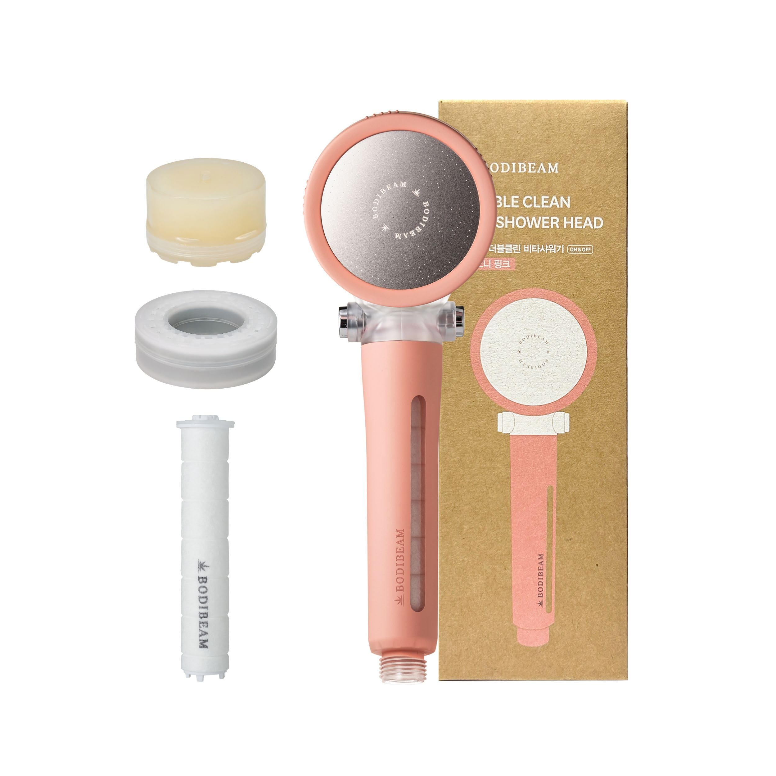 Shower Head With Handheld, Vitamin C Shower Head [ 3-Step Of Water Purifying - Vitamin C Gel, Carbon Filter, Sediment Filter ] H