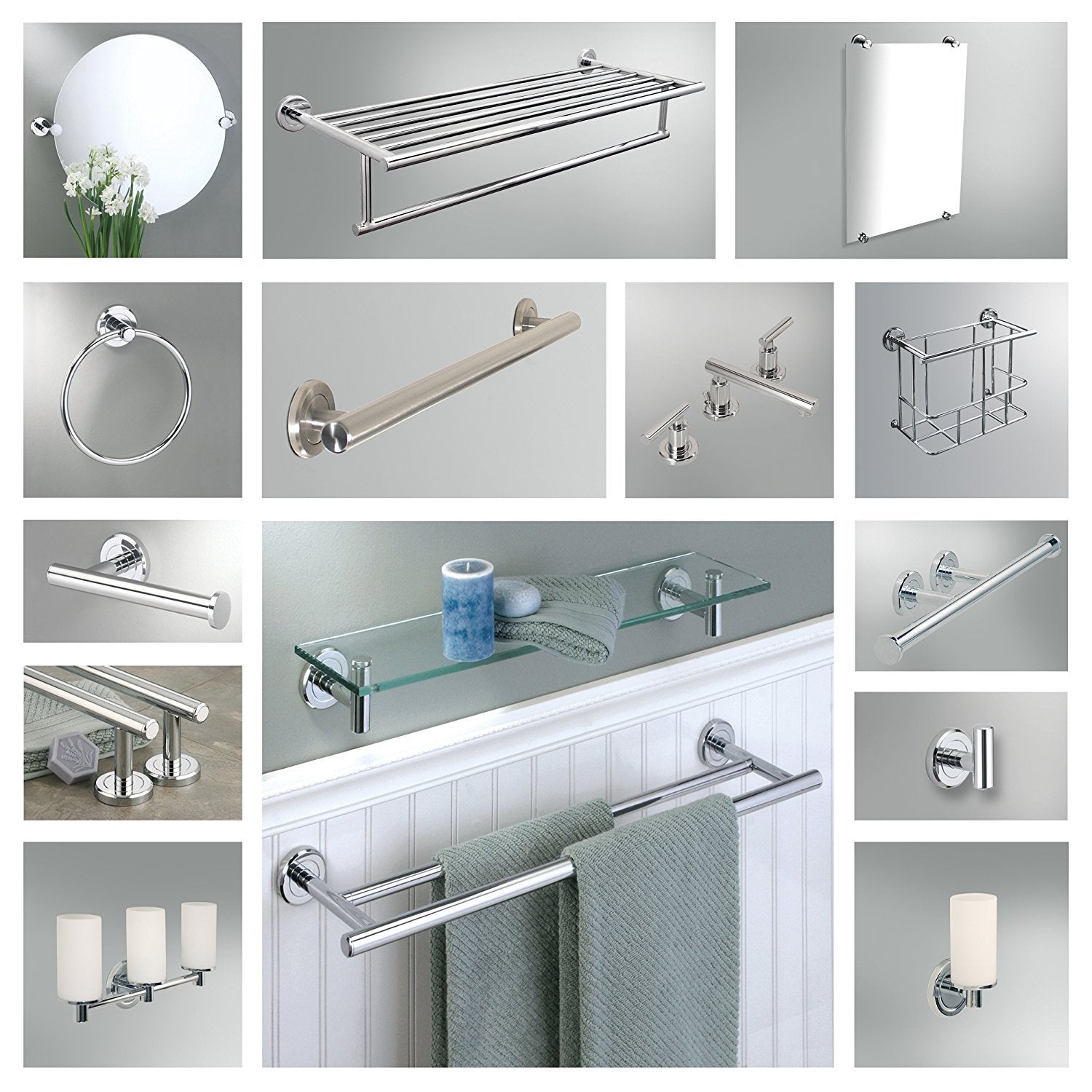 Gatco 4244 Latitude Ii 24'' Double Towel Bar, Chrome