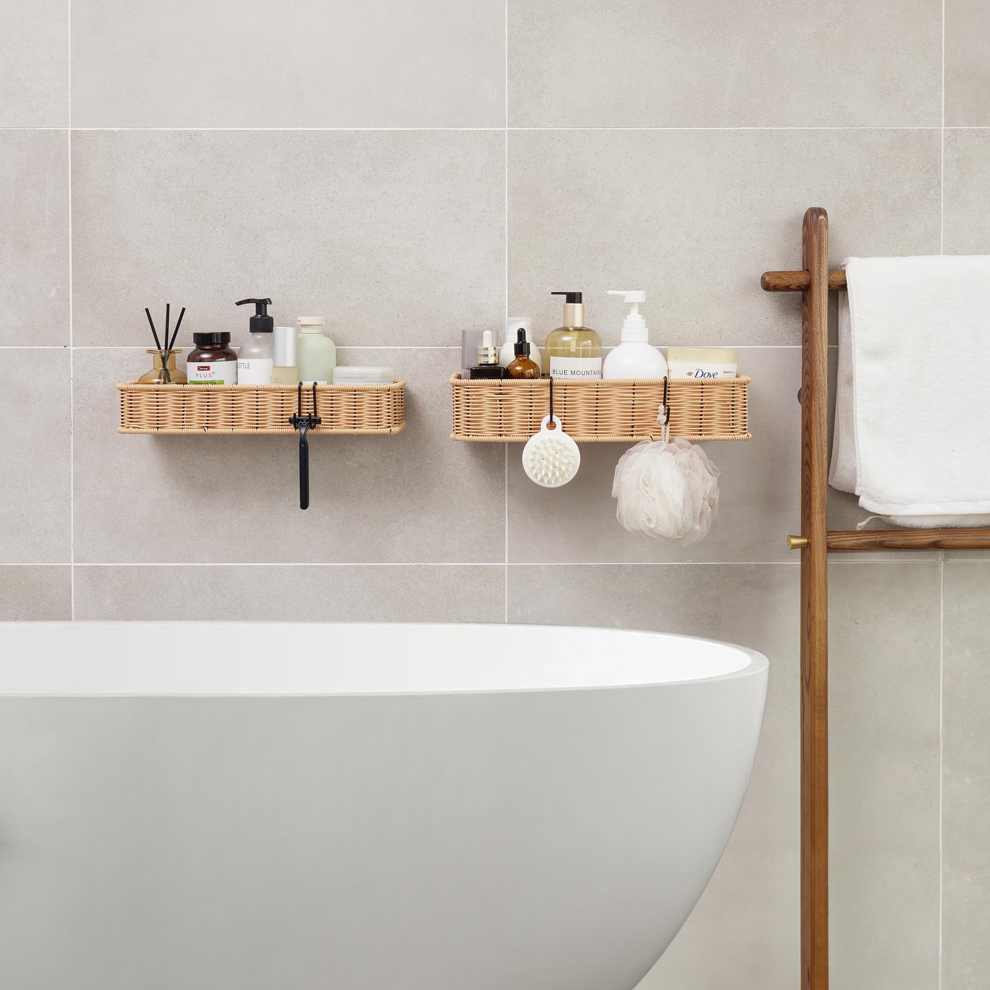 Granny Says Shower Caddy Hanging, 2 Pack Bathroom Shelves For Shower, Waterproof Shower Shelf For Inside Shower, Shower Shelves