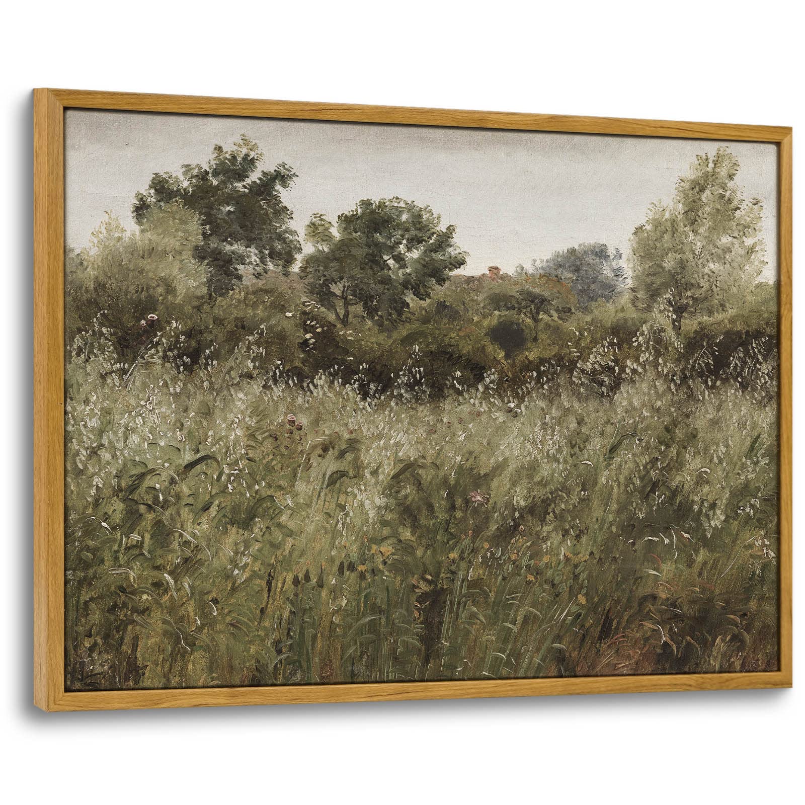 Insimsea Framed Canvas Wall Art Room Decor, Wilderness Landscape Painting Prints, Vintage Wall Art For Bedroom Living Room, Offi