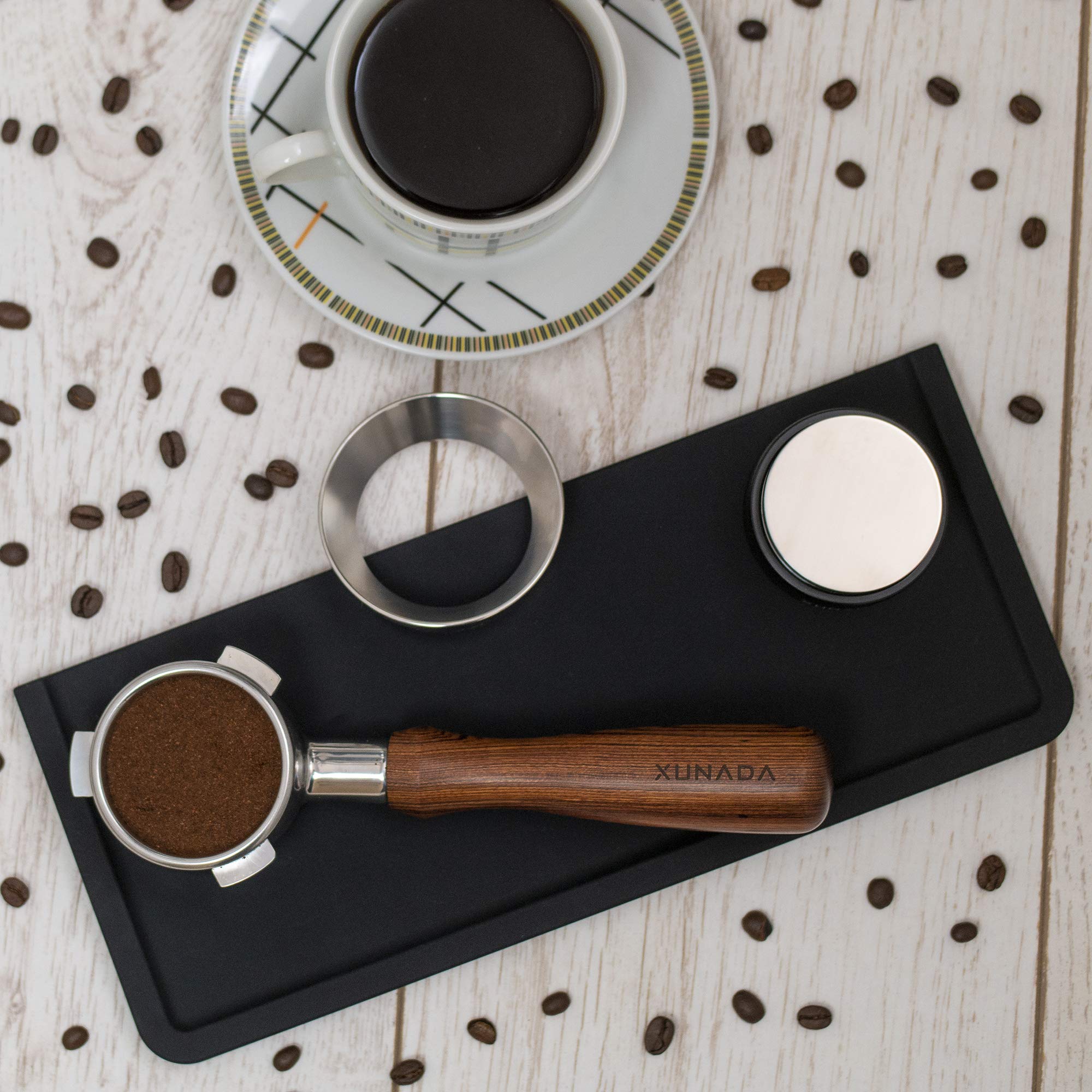 Xunada 58Mm Espresso Dosing Funnel, Precision Stainless Steel Coffee Dosing Ring, Works With All 58Mm Portafilters
