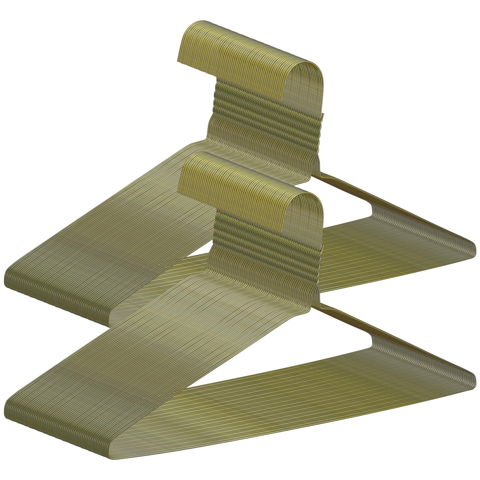 Yuntau 120 Pcs Wire Hangers Bulk Dry Cleaner Hangers 16'' Caped Clothing Hangers Suit Hangers Strut Hangers For Dry Cleaners Or