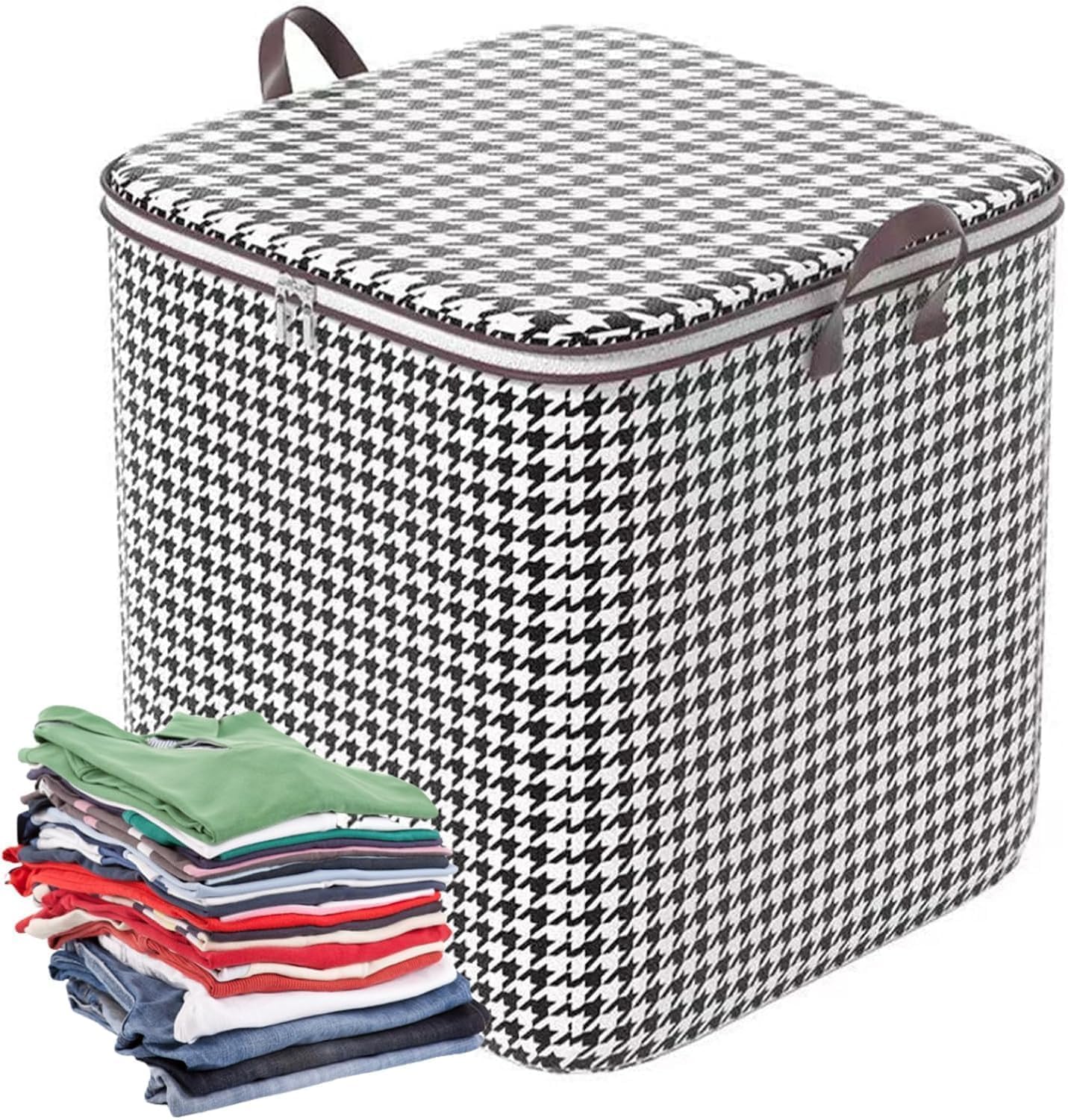 Niyamkaay 180L NonWoven Quilt Large Foldable Storage Bag Organizer Clothes Storage Container For Blanket Comforter Saree Toys C
