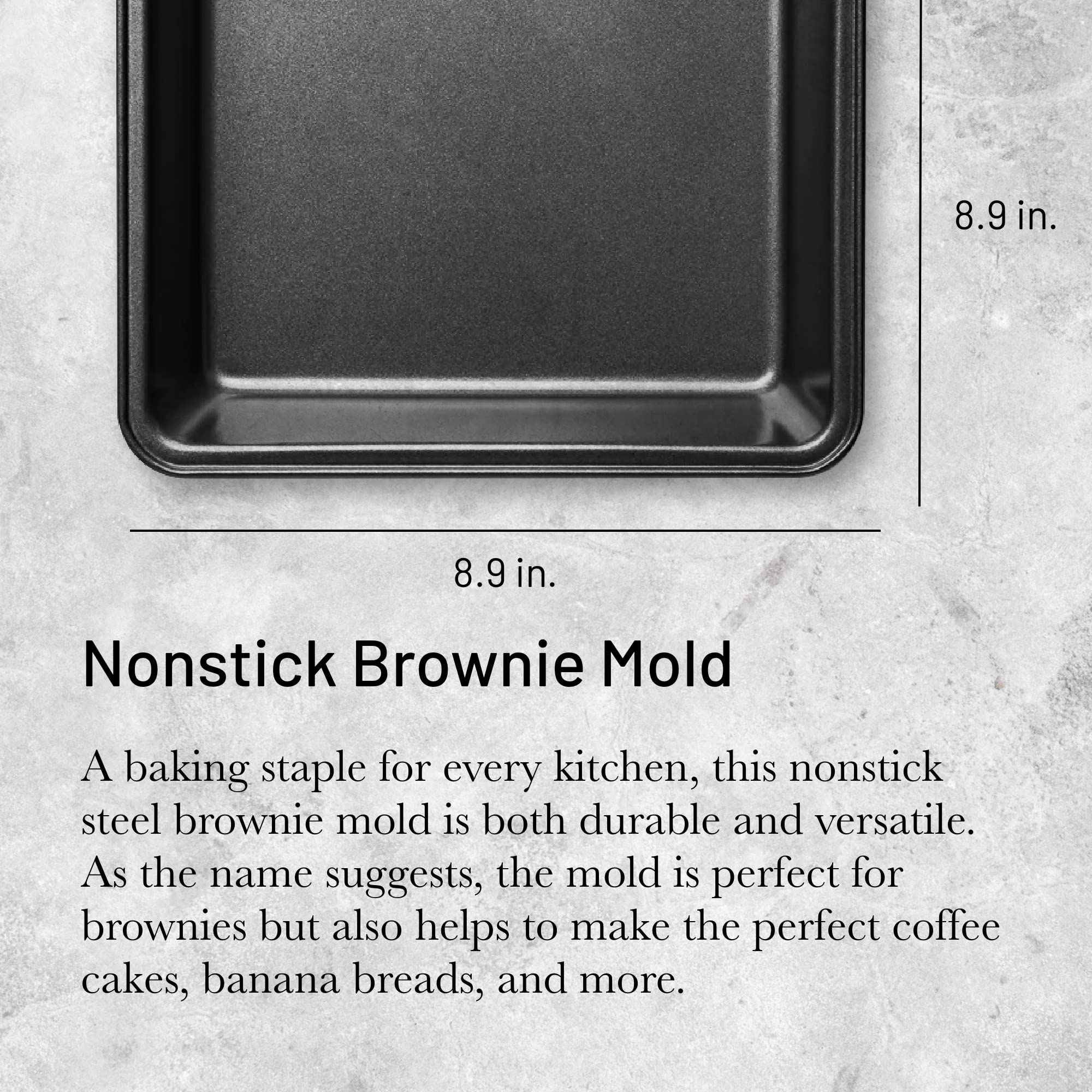De Buyer Nonstick Brownie Mold - Perfect For Brownies, Cakes & Bread - Easy To Use & Clean - Pfoa Free