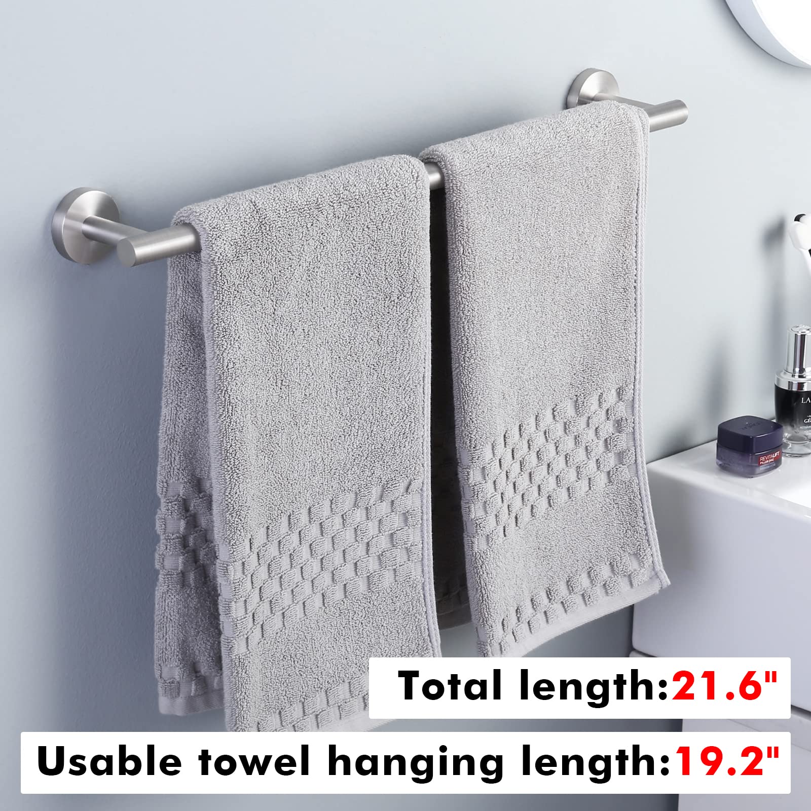 Kes 19.2 Inch Bathroom Towel Bar, Towel Holder For Bathroom Wall, Bathroom Towel Rack Sus304 Stainless Steel Brushed Finish, Tot