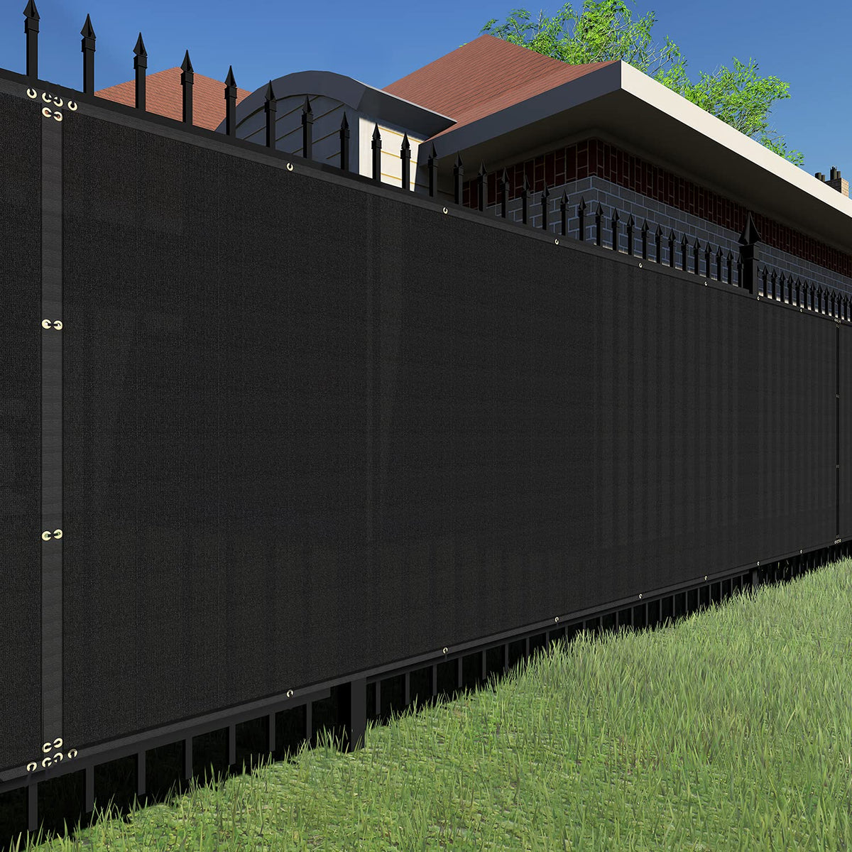 Tang Sunshades Depot Privacy Fence Screen Black 6 X 57 Heavy Duty Commercial Windscreen Residential Fence Netting Fence Cover 15