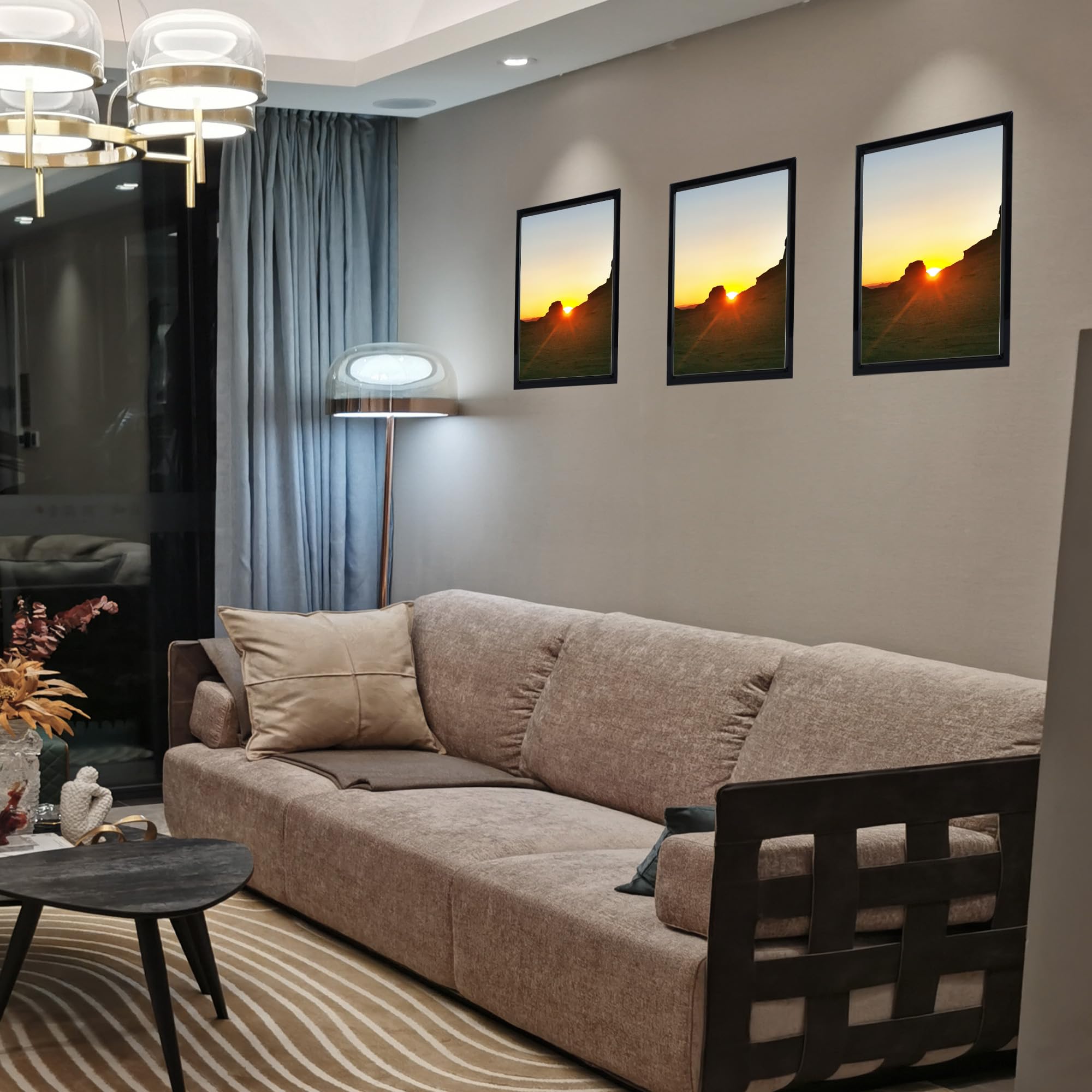 Aynoo 5x7 Picture Frame, Display Pictures 5x7 Collage Picture Frame Black,Wall and Tabletop Plastic Frame,Black