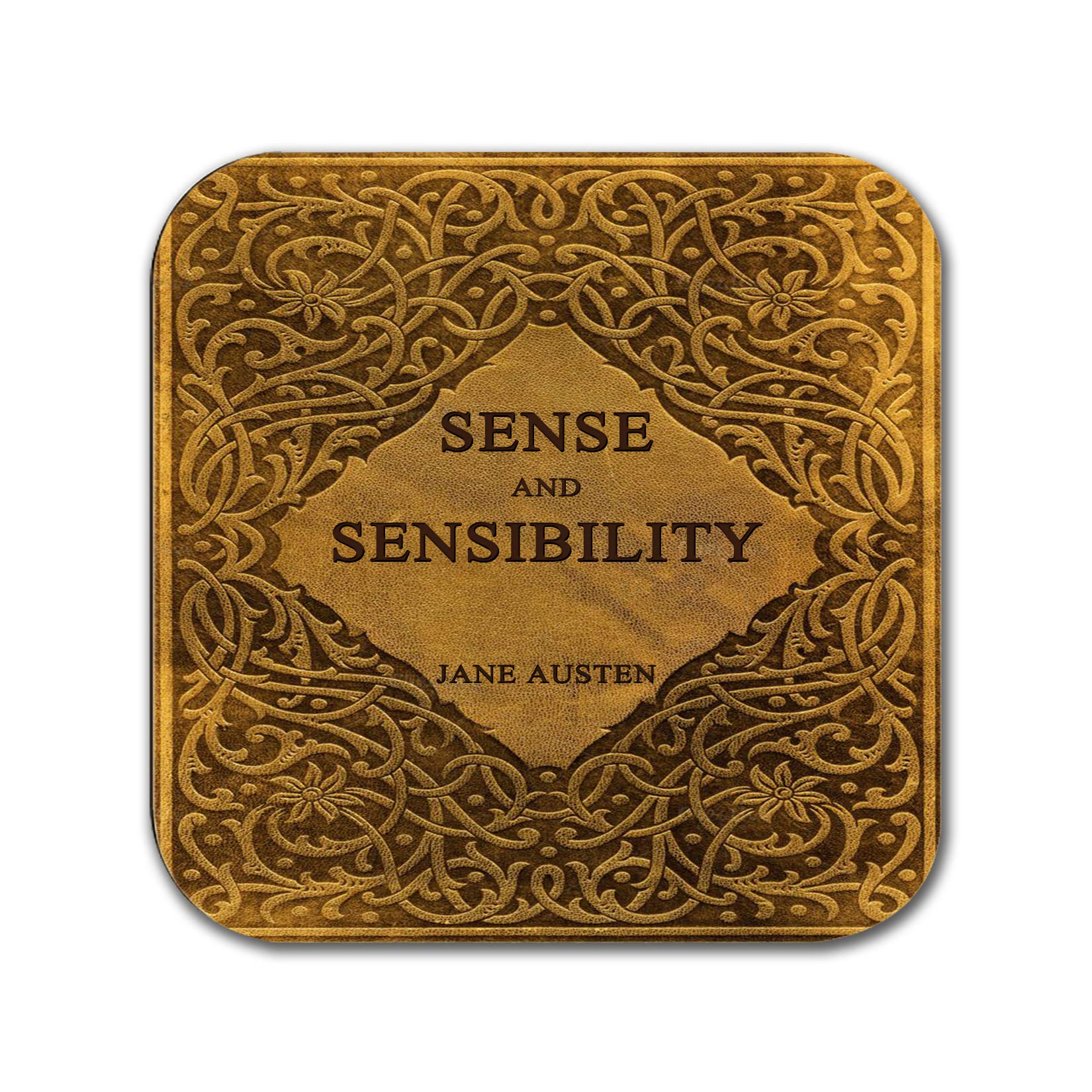6 Coasters with Complete Novels of Jane Austen Six Coffee Mug Coasters with Complete Novels of Jane Austen's Book Designs. (Book Title)