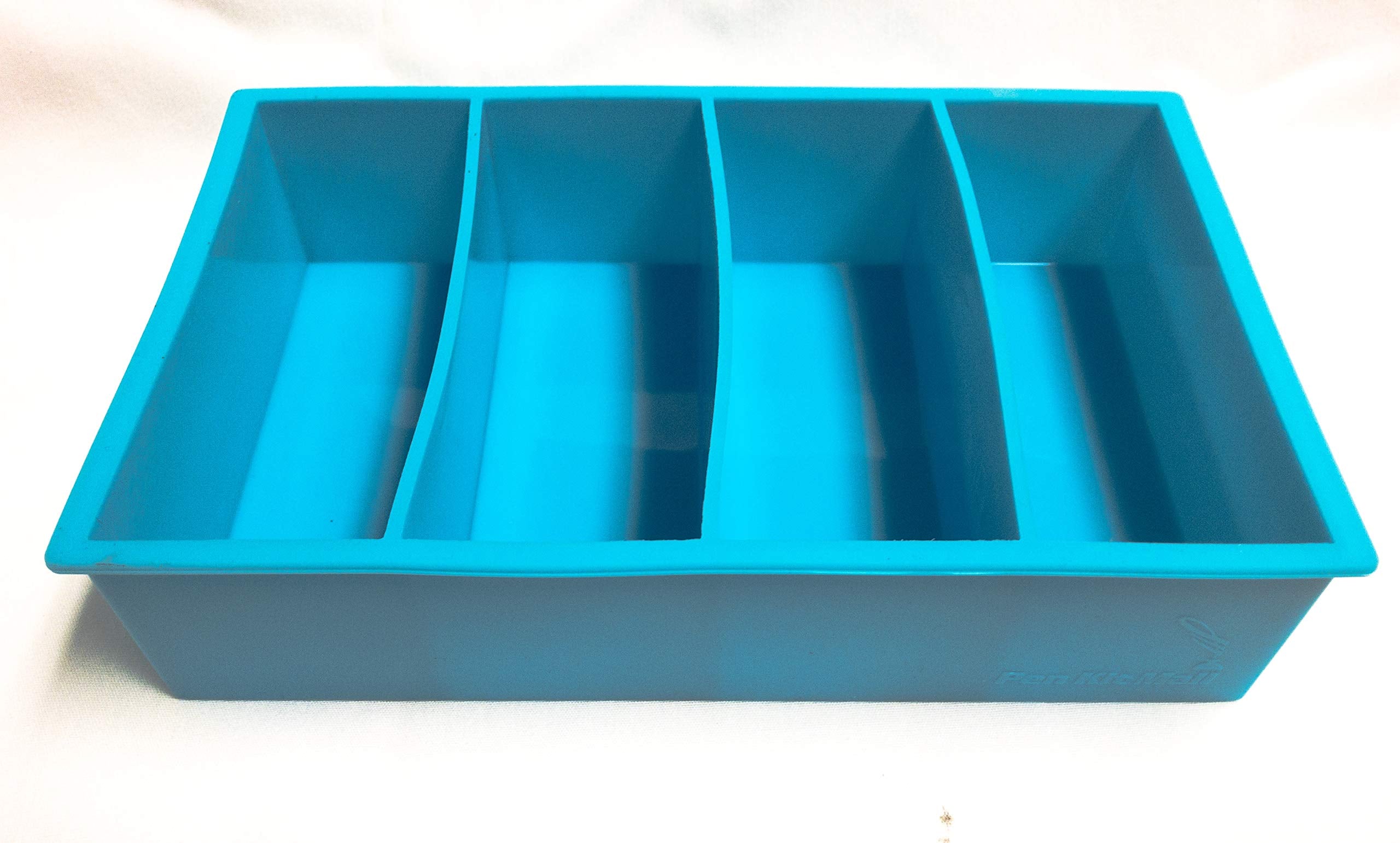 Pkm Large Blue Silicone Ice Cube Tray 4 Cavity