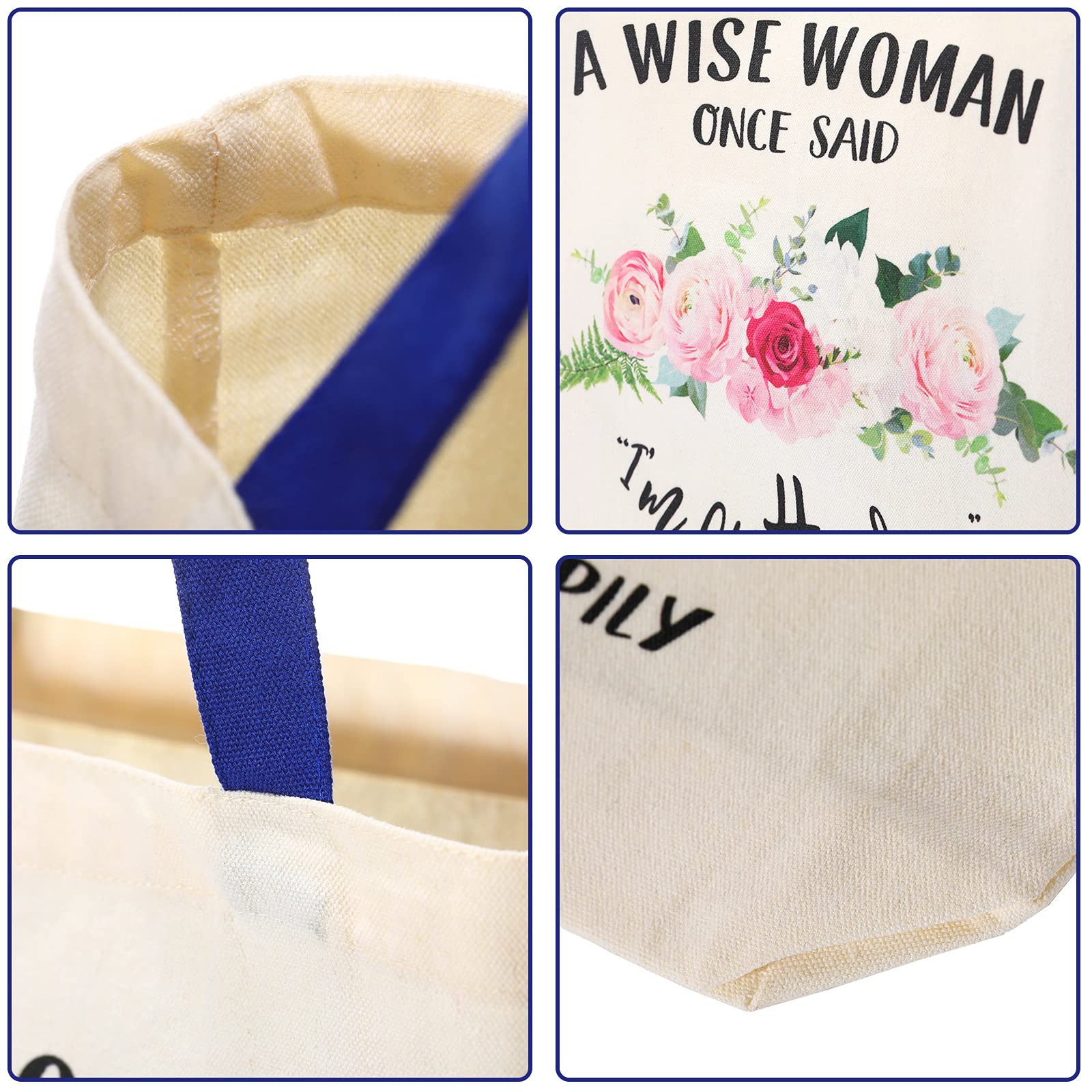 Retirement Bag Retirement Canvas Tote Bag With Funny Flower Inspirational Canvas Handbag Grocery Shopping Bag Reusable Tote Bag