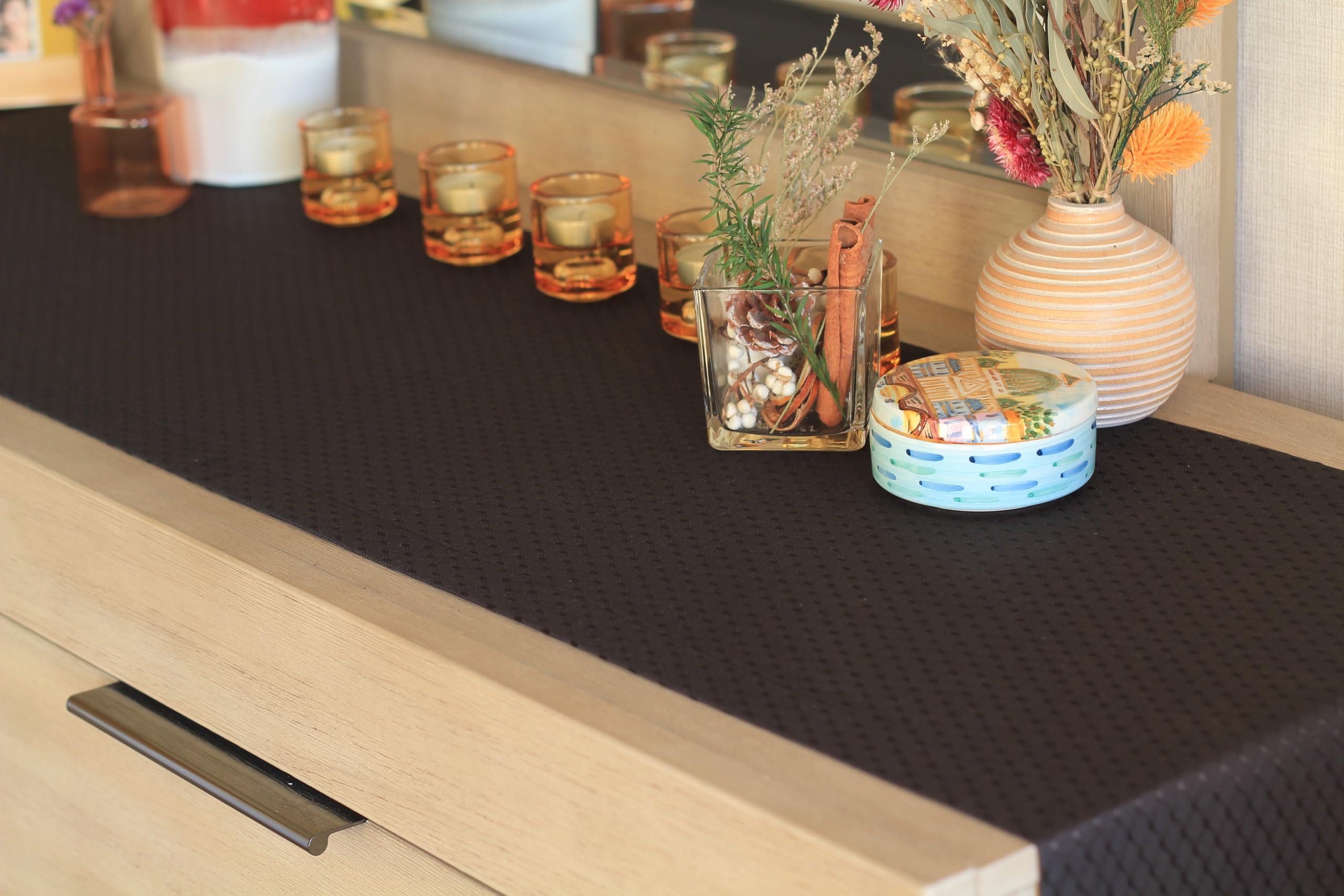 Black Table Runner 48 Inch, Waterproof Dresser Scarf, Outdoor Coffee Table Runner, Elegant Dining Table Runners For Fiesta, Dinn