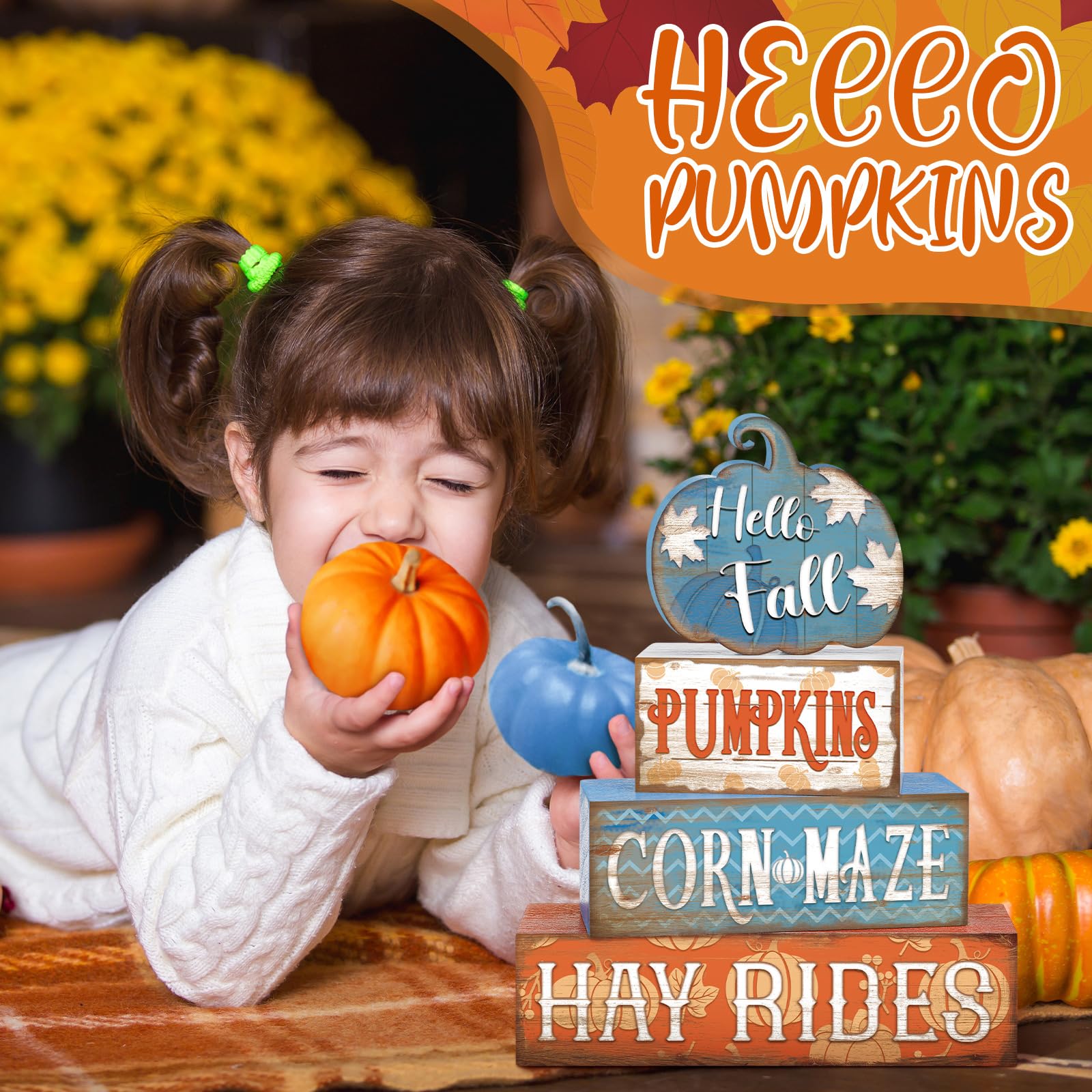 4 Pcs Thanksgiving Decor for Home Funny Turkey Wooden Signs with Hat Thanksgiving Fall Tiered Tray Decor Turkey Tabletop Centerp