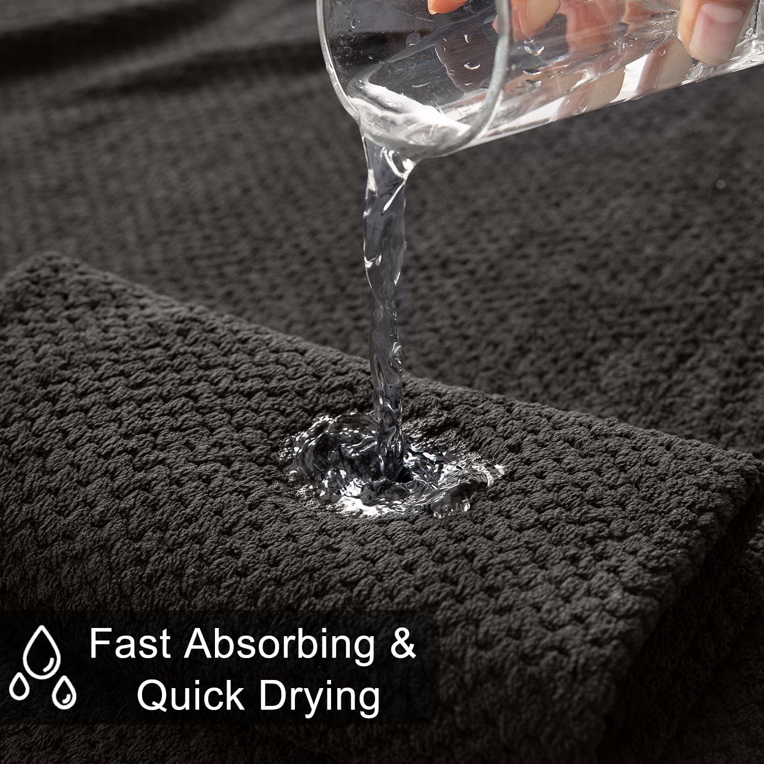 8-Piece Dark Coffee Bath Towels Set,2 Oversized Large Bath Towels Sheet,2 Hand Towels And 4 Washcloths - 600 Gsm Soft Luxury Tow