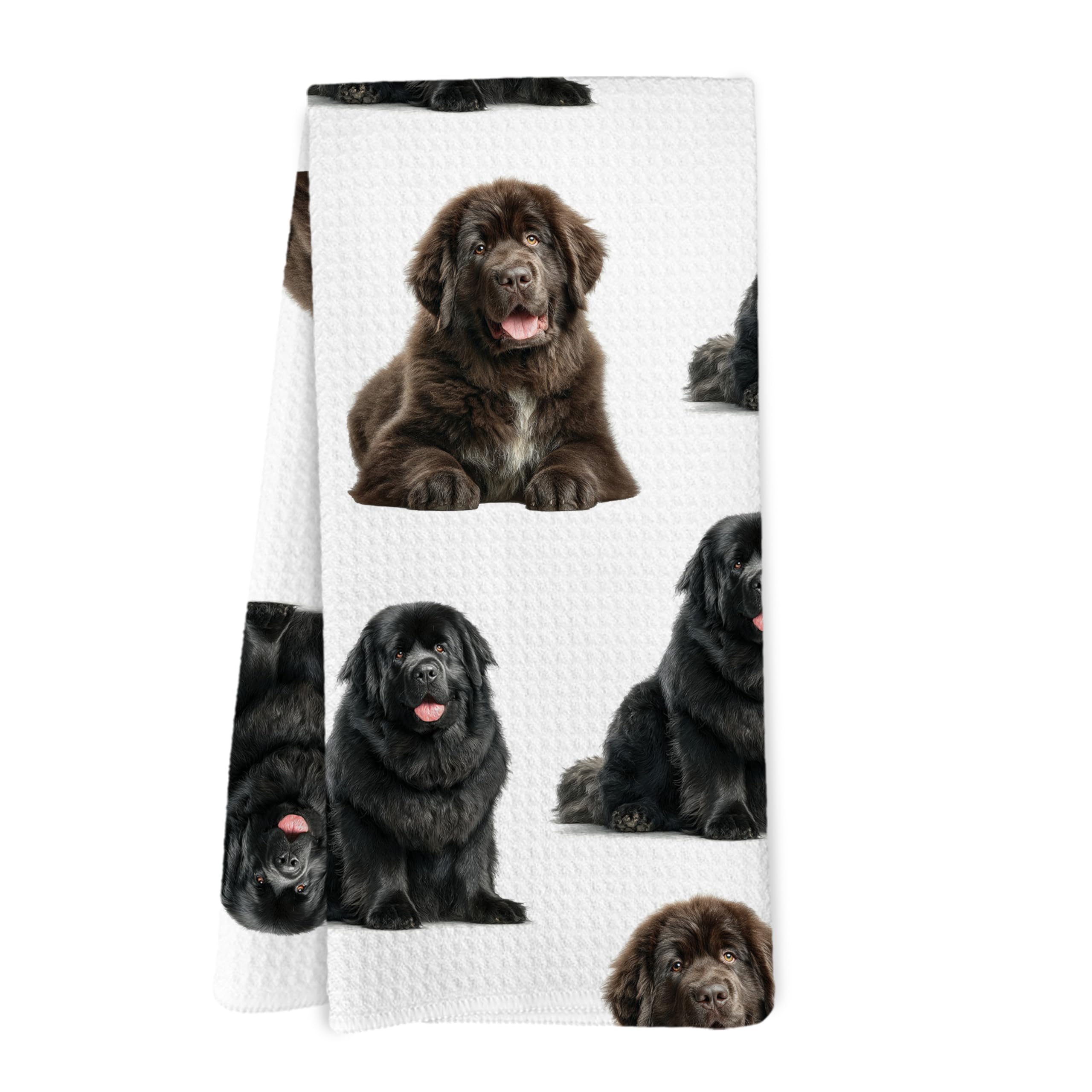 Yorhifa Newfoundland Gifts Kitchen Towels, Newfoundland Dog Gifts for Women Men Dish Tea Towels for Kitchen Bathroom Decor, Dog 