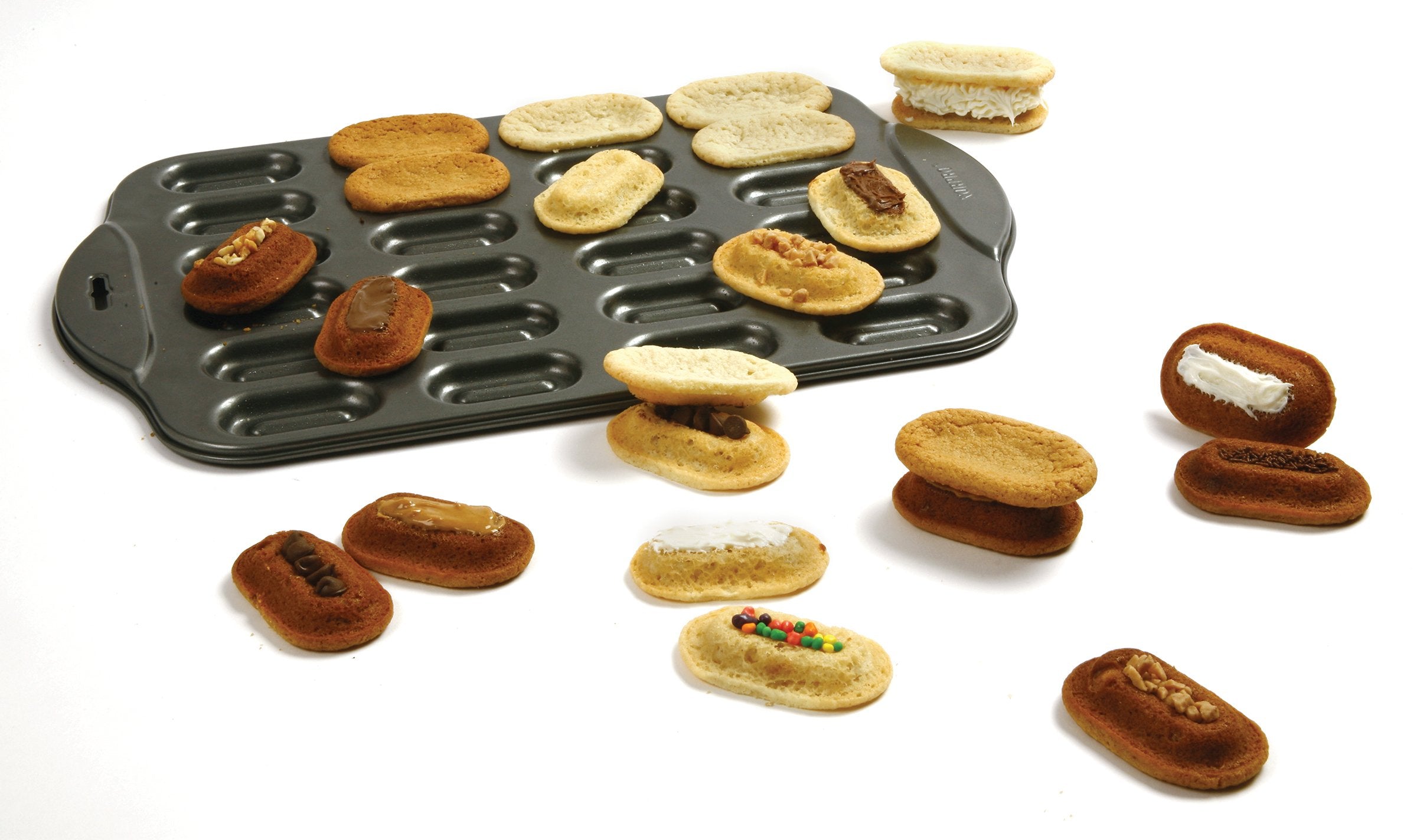 Norpro Filled Sandwich Cookie Pan, Gray