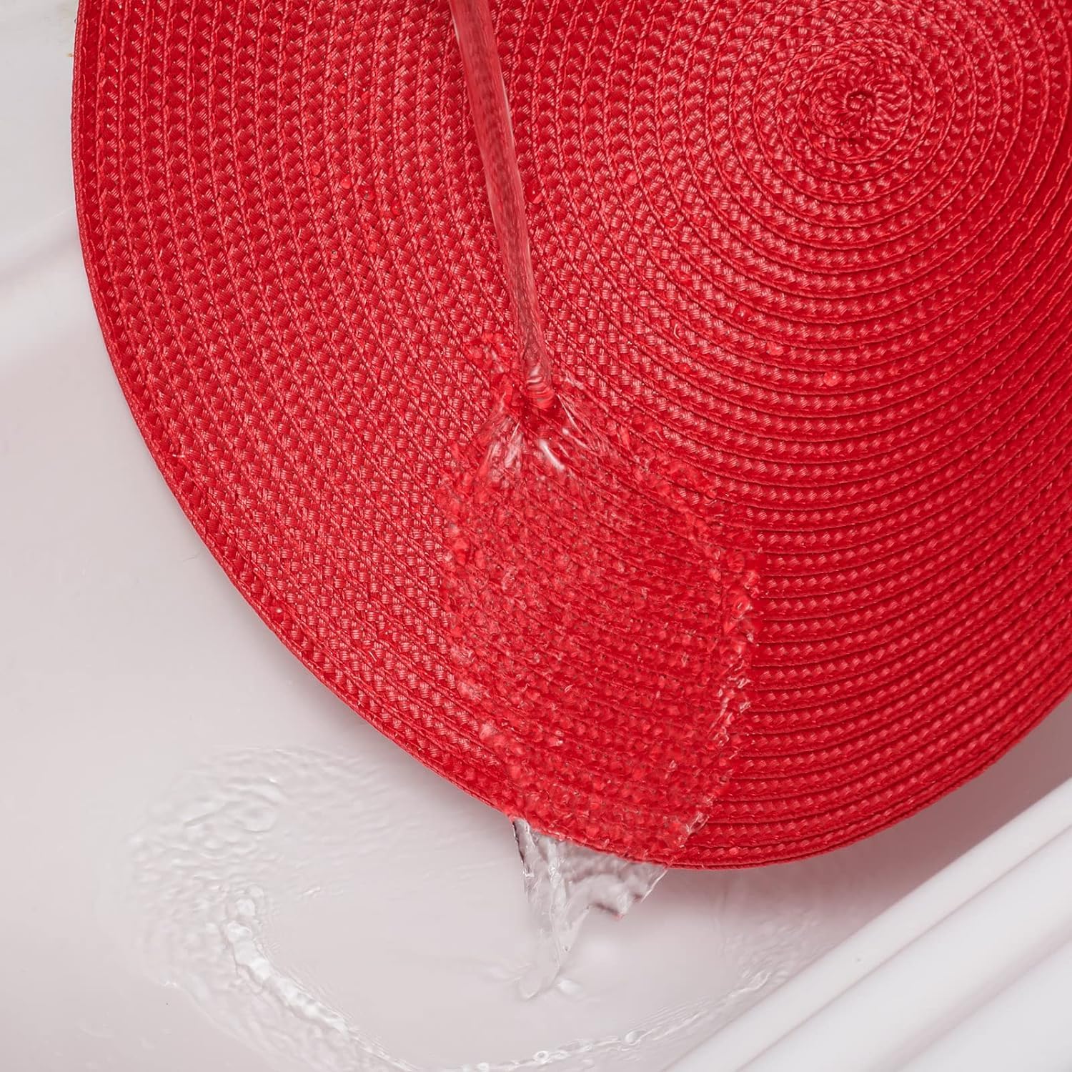 Ahhfsmei Round Braided Placemats 15 Inch Round Table Mats For Dining Tables Natural Woven Heat Resistant Place Mats Set Of 4 (Re