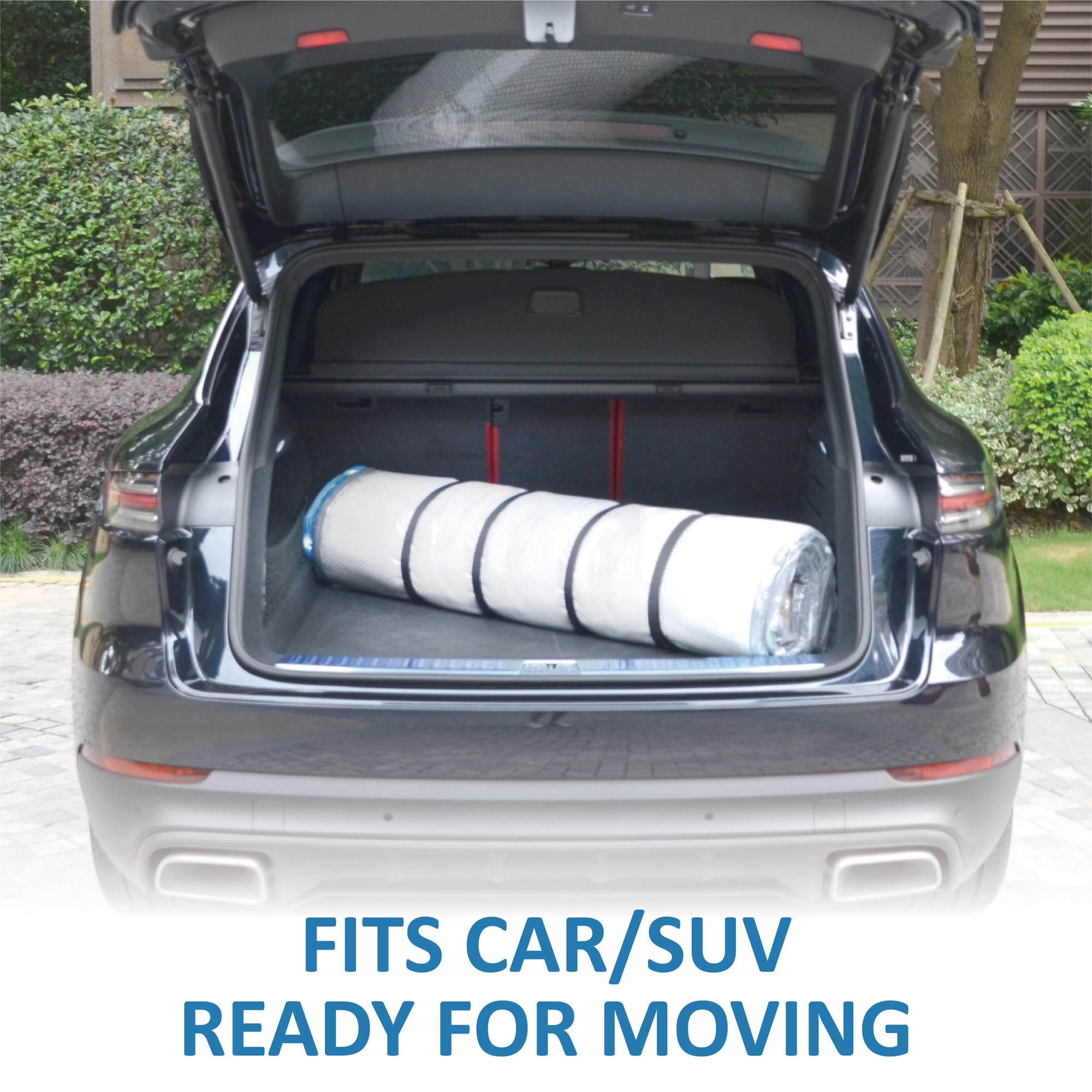 Twin/Twin-Xl Foam Mattress Vacuum Bag With Blue Zipper, Vacuum Seal Mattress Bag, Straps Included