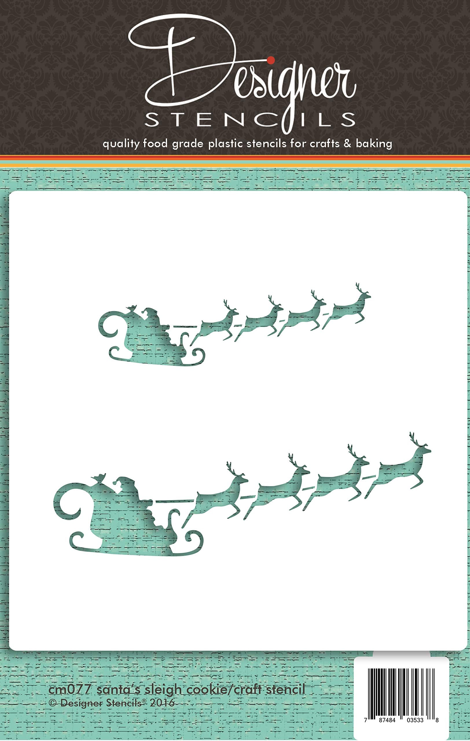 Santa'S Sleigh Cookie And Craft Stencil By Designer Stencils