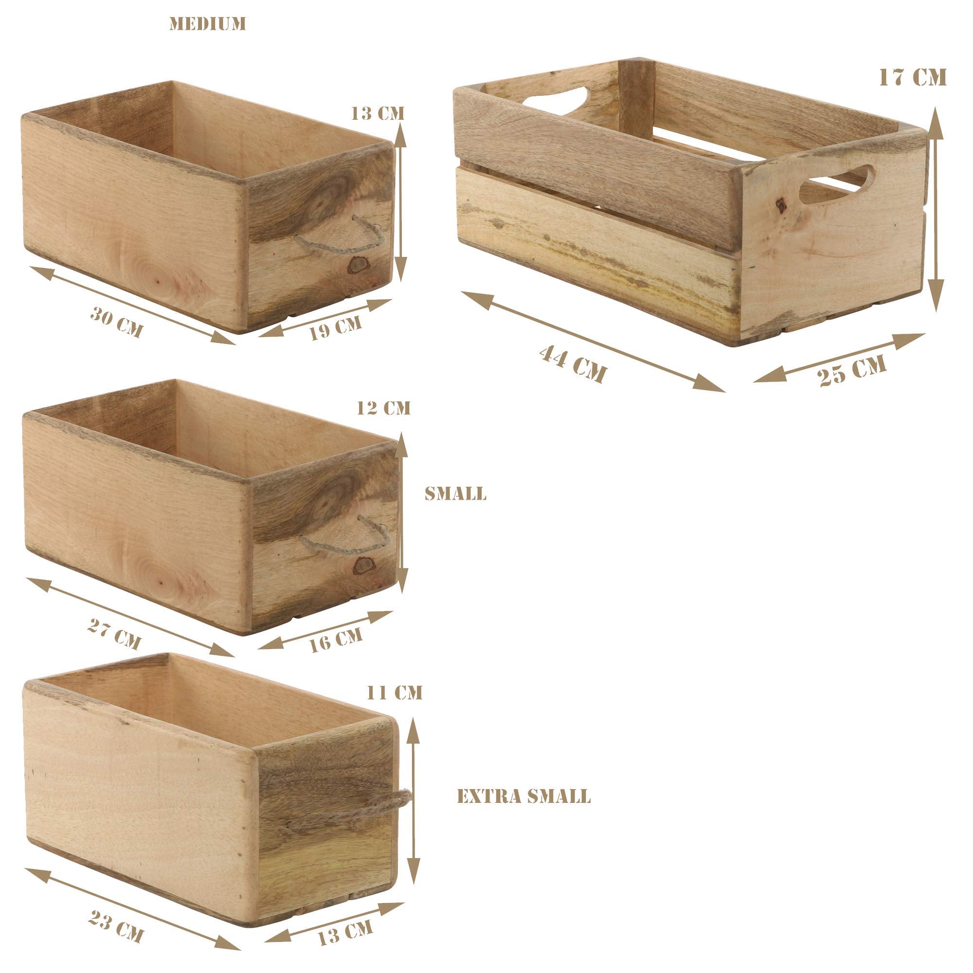 LeSavon Wood Organizer (Brown) - Set of 3