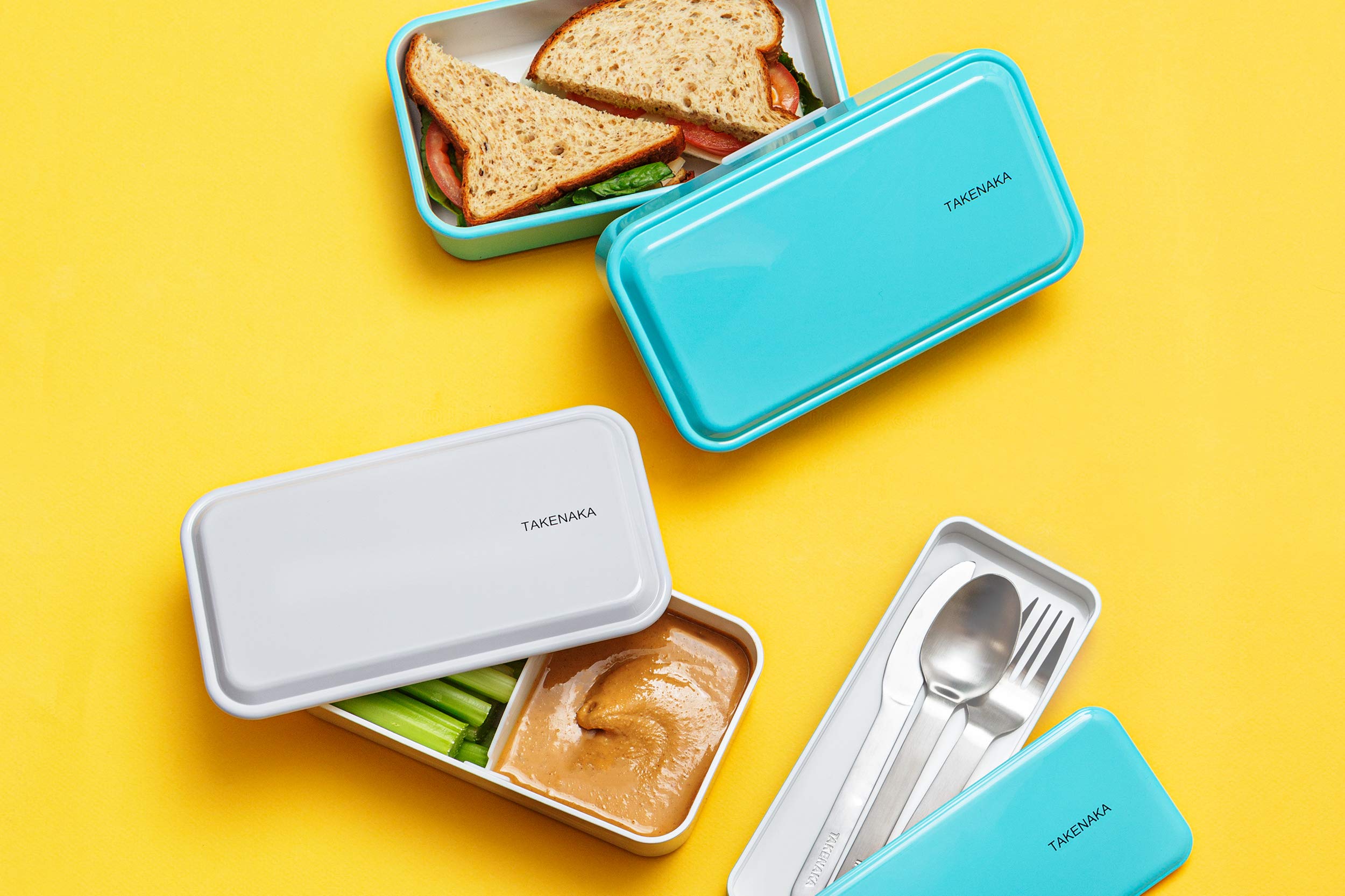 Takenaka Bento Snack Box For Perfect Lunch, Eco-Friendly Lunch Box Made In Japan, Recycle Plastic Bottles, Microwave And Dishwas