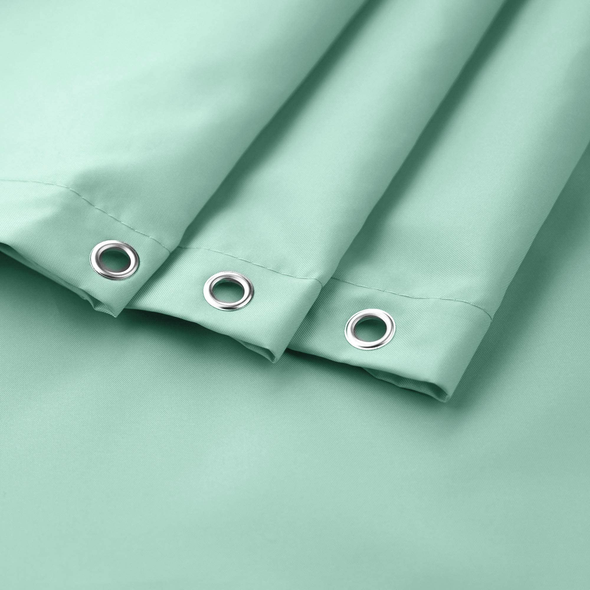 Eurcross Green Fabric Shower Curtain Liner Extra Long 72 X 84 Inches,Water-Repellent Medium Weight Cloth Shower Curtains For Bat