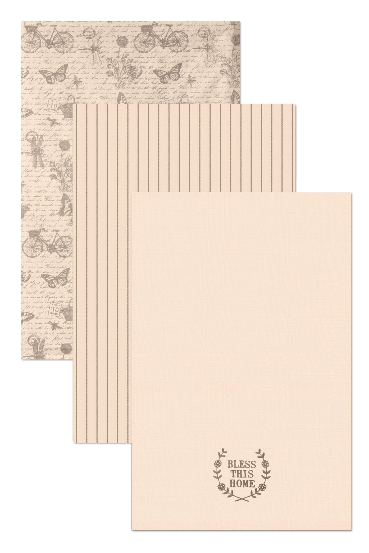 Heritage Lace Nature'S Script Tea Towel, 18'' X 28'', Cream