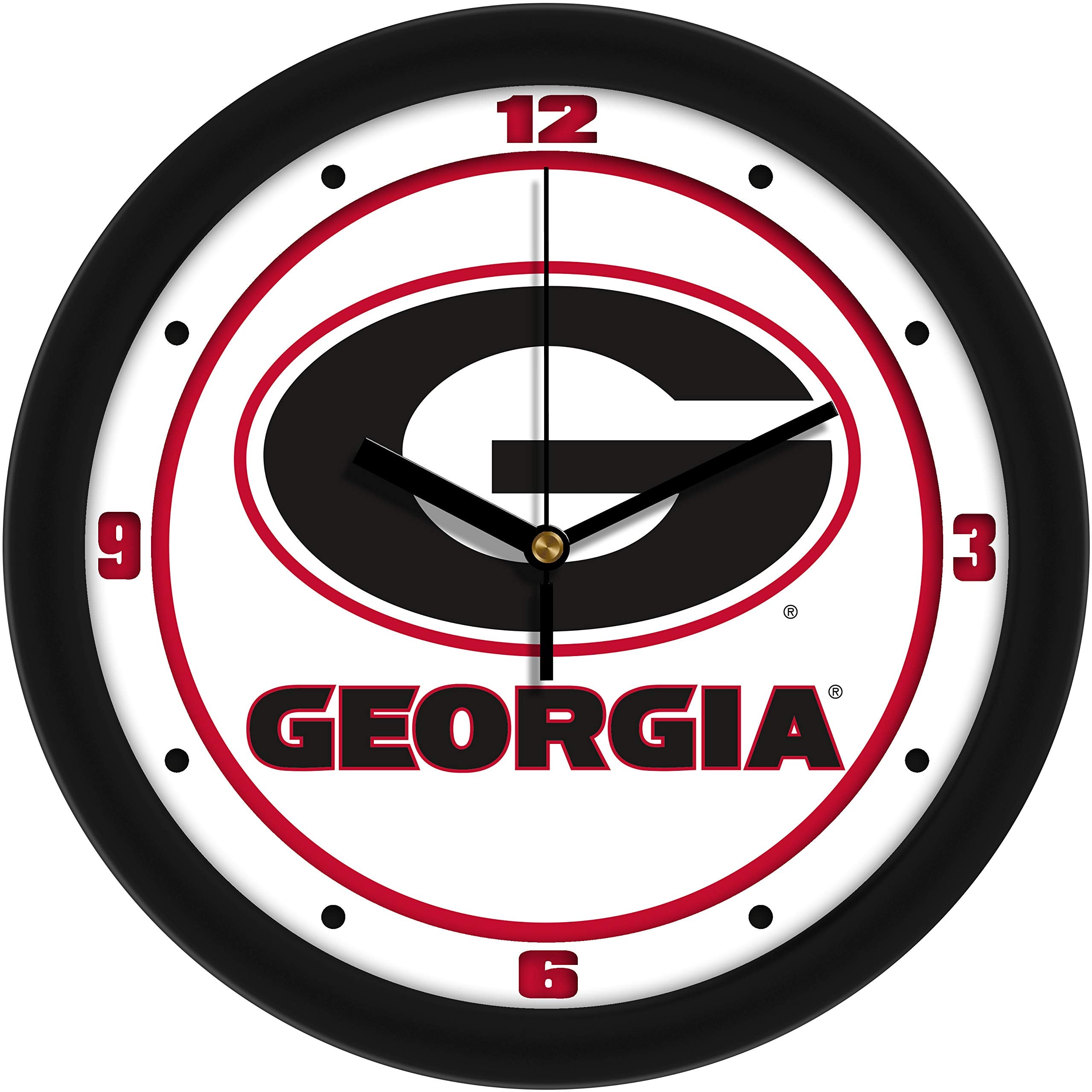 Georgia Bulldogs 11.5 Wall Clock - Traditional Team Logo - Silent Non Ticking Movement