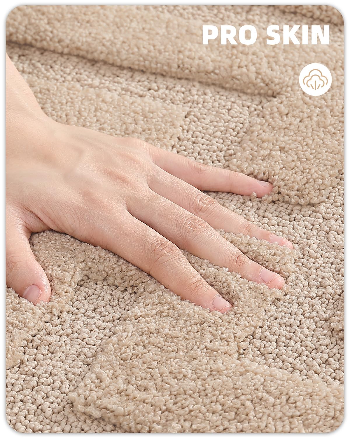 Color G Beige Bathroom Rugs - Refresh Your Bathroom with Absorbent Light Brown Microfiber Bath Mat - Non Slip  Soft  Washable  Quick Dry  24?36?Bath Rug Bathroom Carpet for Shower