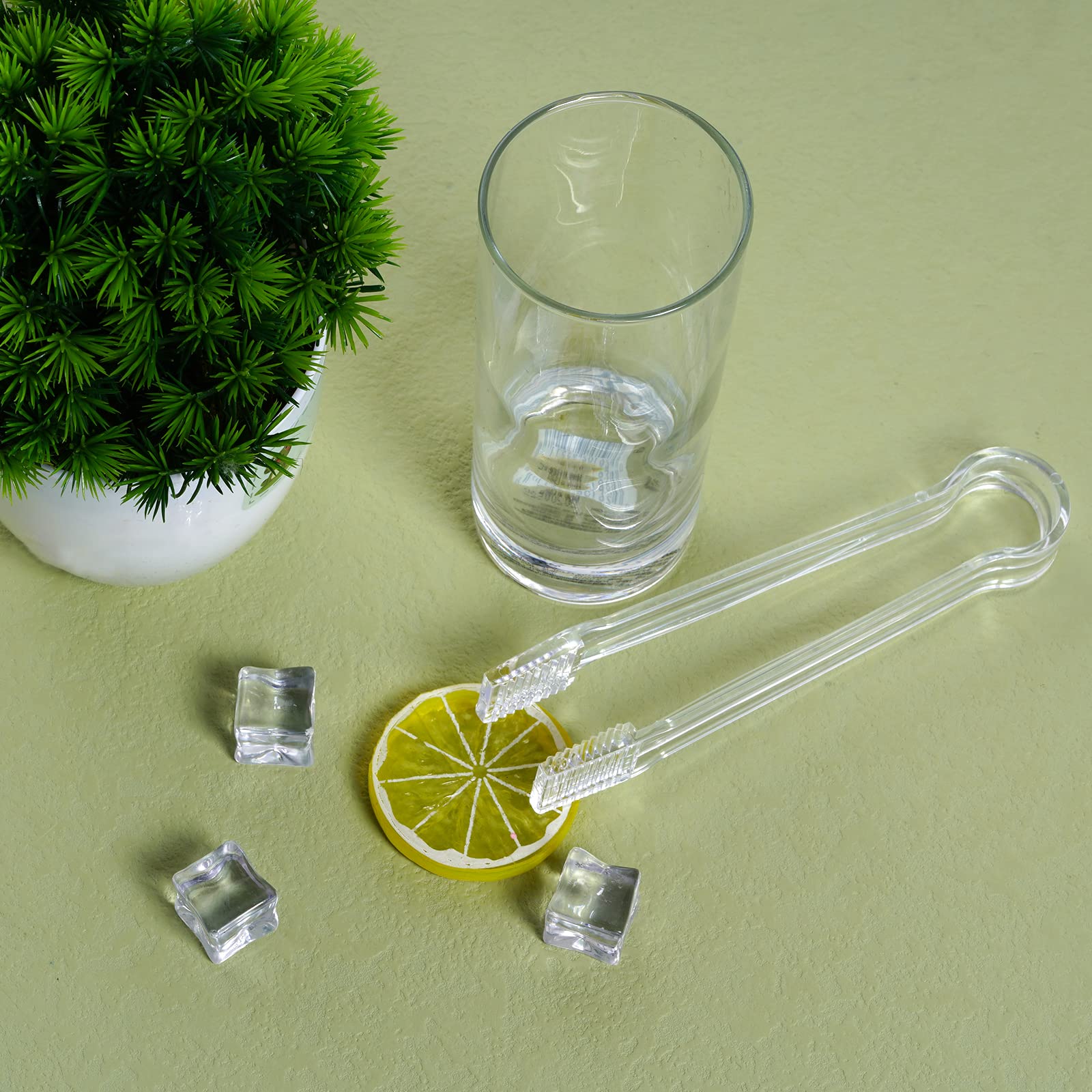 10 Pcs Plastic Buffet Serving Tongs, Clear Kitchen Tongs Mini Serving Utensil Tongs For Food Ice Salad Buffet Barbecue Cookies,