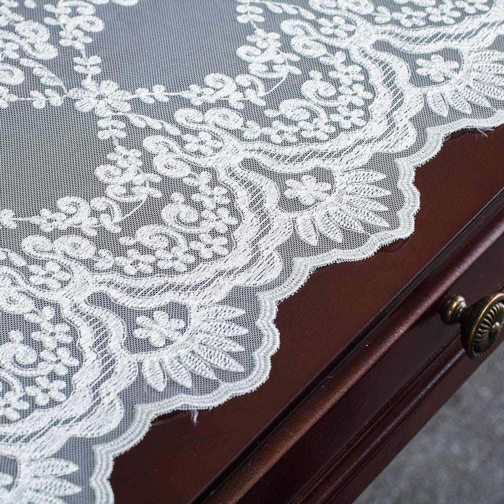 Artable Rectangle Table Runner Lace Macrame Embroidered Table Runners With Exquisite Vintage Shabby Chic For Holiday Wedding Lon
