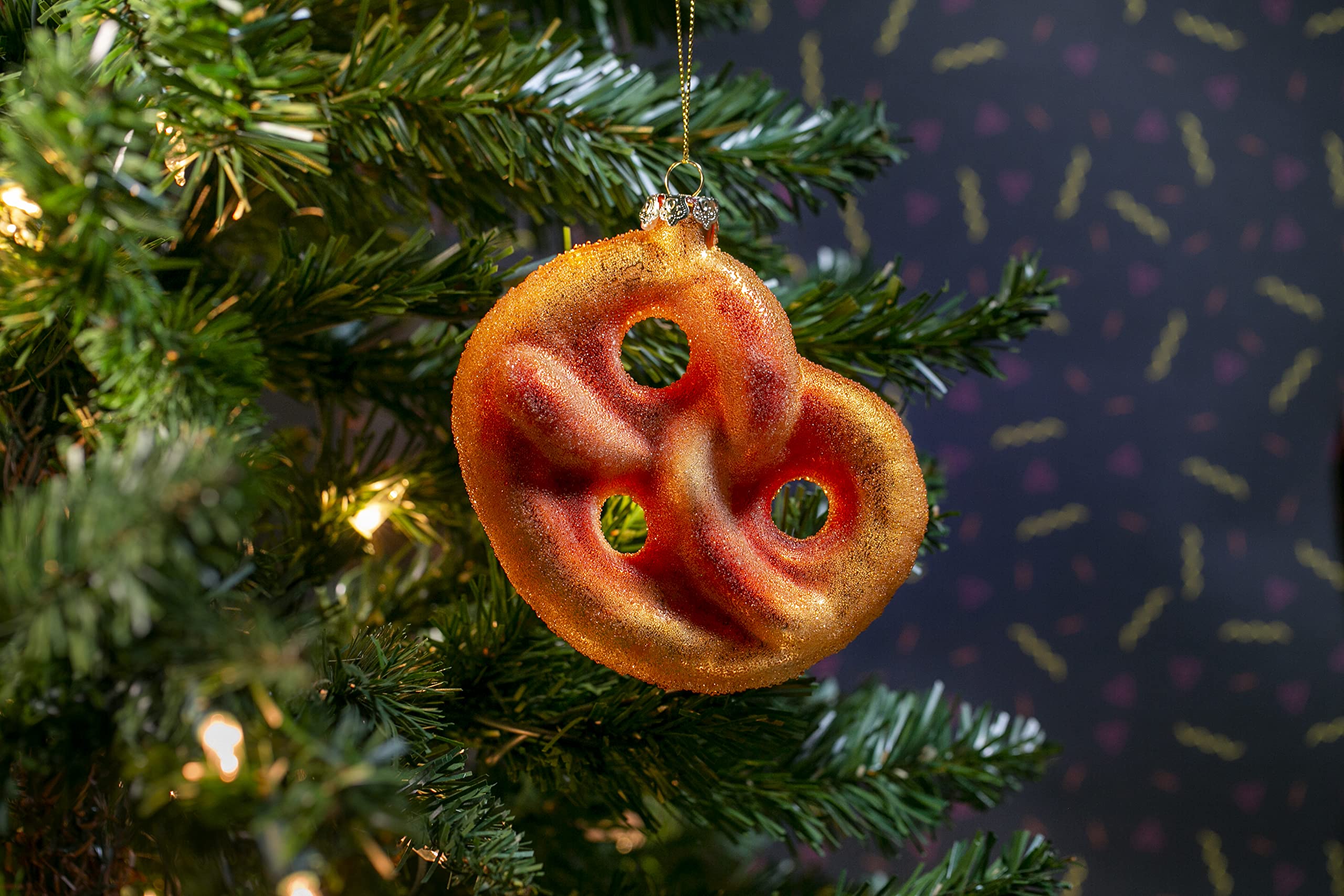 Party Rock | Pretzel Glass Ornament | Food Collection