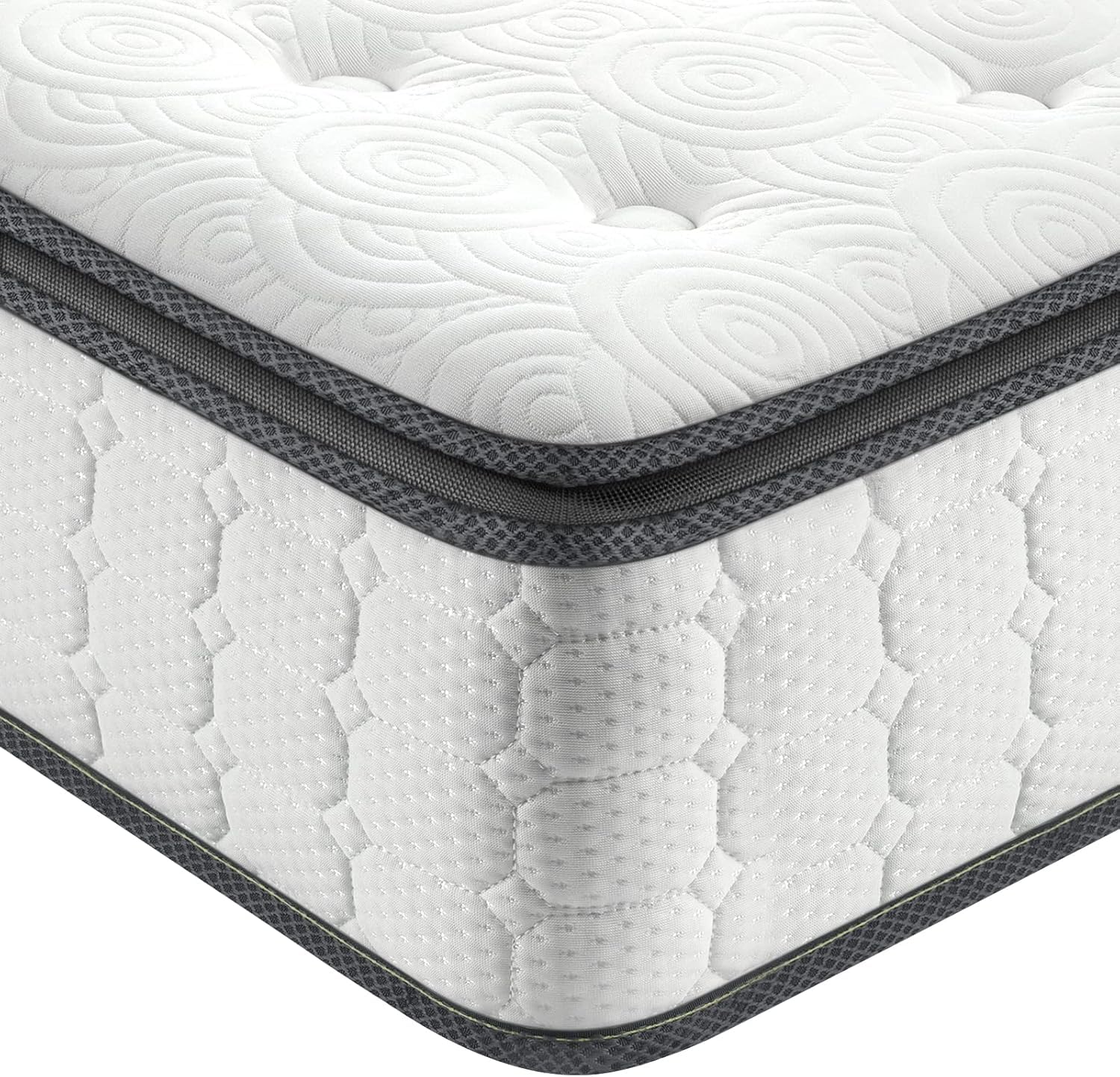 Vesgantti Twin Xl Mattress, 10 Inch Hybrid Xl Twin Mattress In A Box, Extra Long Pillow Top Twin Matrress, Gel Memory Foam And P
