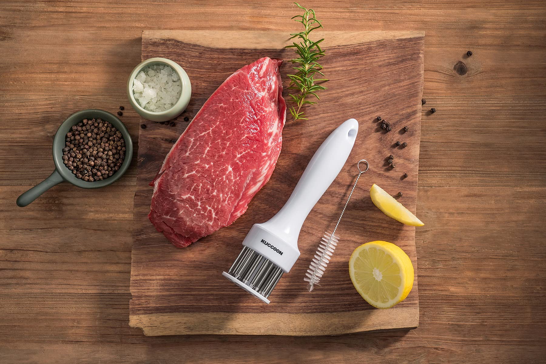 Kuccoon Meat Tenderizer Tool Stainless Steel Needle Ultra Sharp 24 Blades Tenderizer Tool For Tenderizing Beef Chicken Steak Vea
