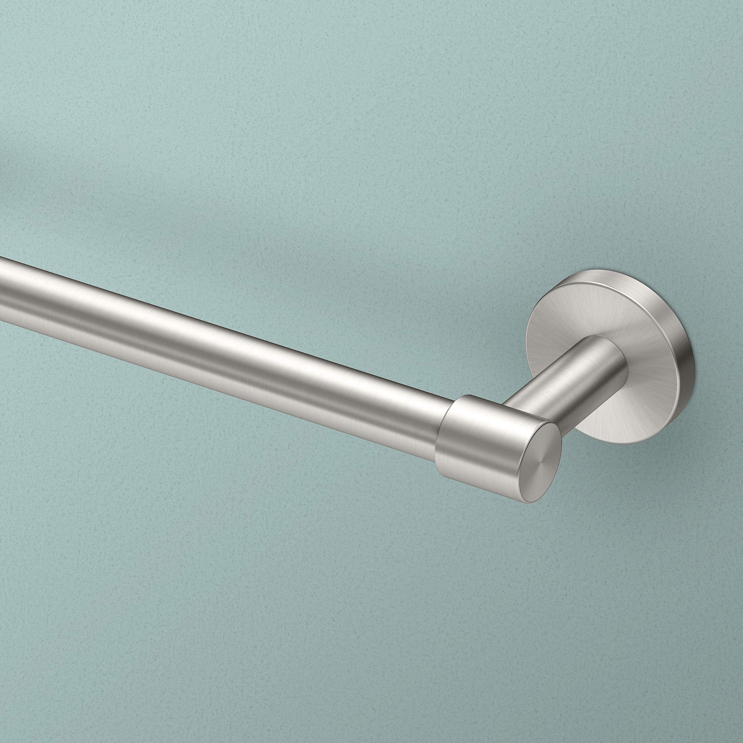 Gatco 4671 Reveal 18'' Towel Bar, Satin Nickel | Wall Mount Towel Holder For Bathroom, Total Length 20.13''